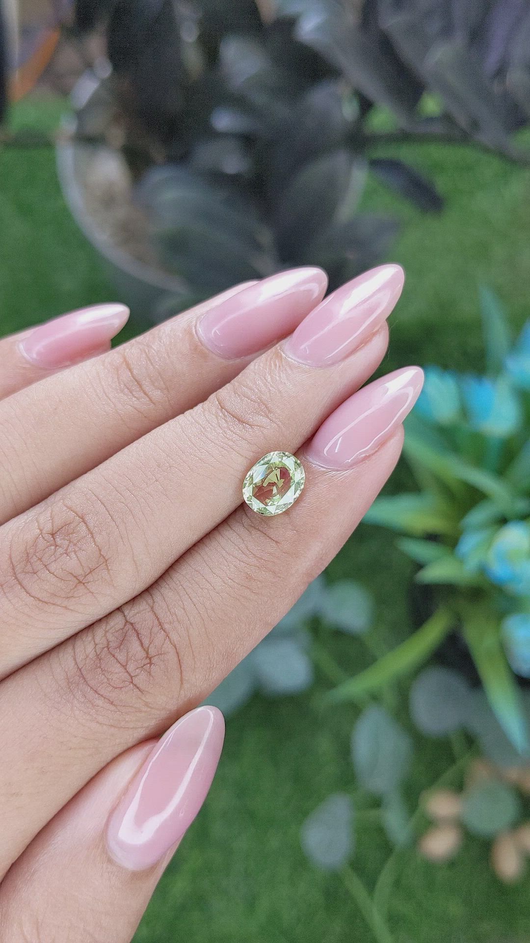 1.62 Ct. Yellowish Green Chrysoberyl from Tanzania Size Video