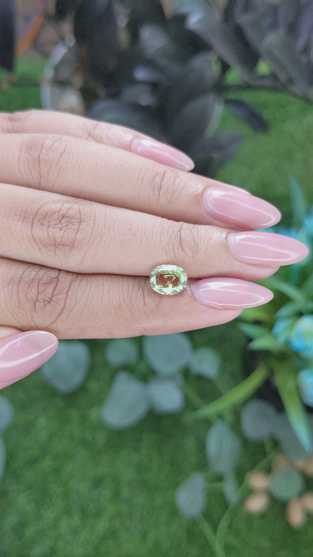 1.62 Ct. Yellowish Green Chrysoberyl from Tanzania Size Video