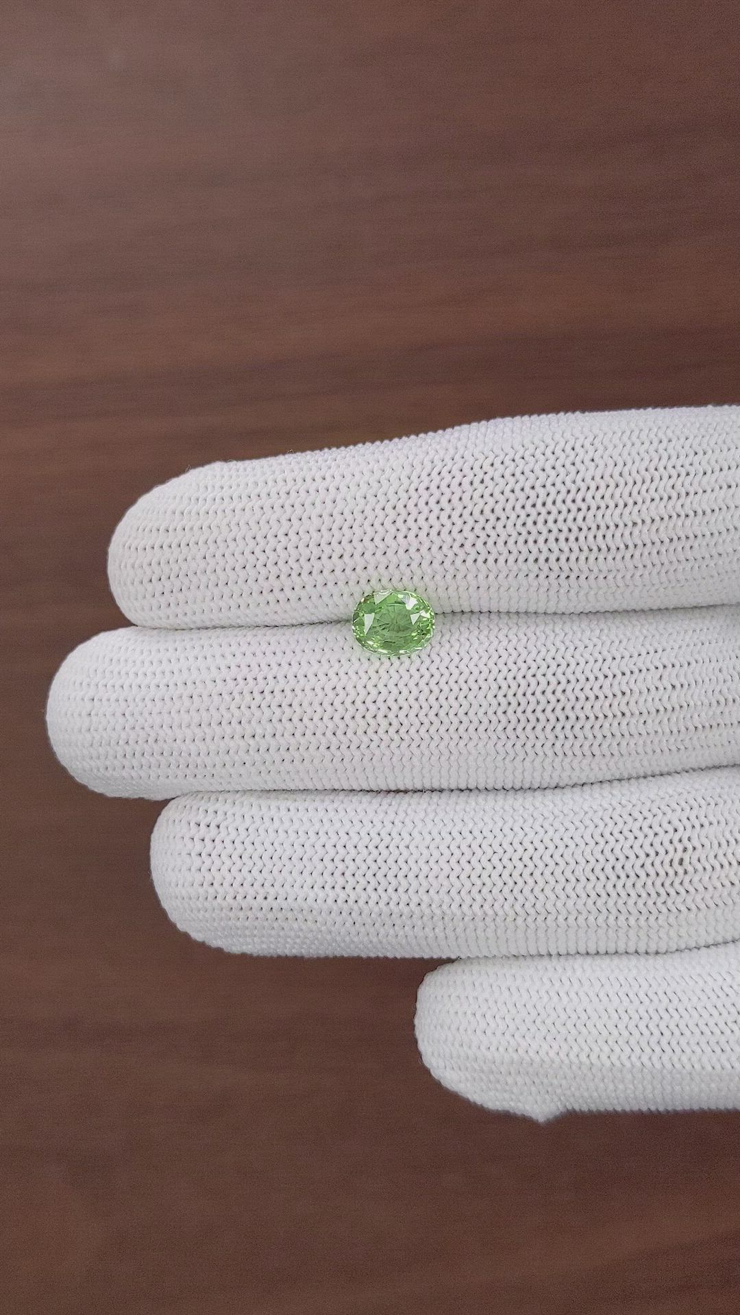 1.62 Ct. Yellowish Green Chrysoberyl from Tanzania Size Video