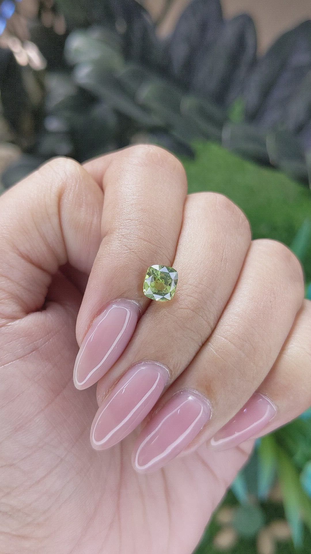 1.41 Ct. Yellowish Green Chrysoberyl from Tanzania Size Video