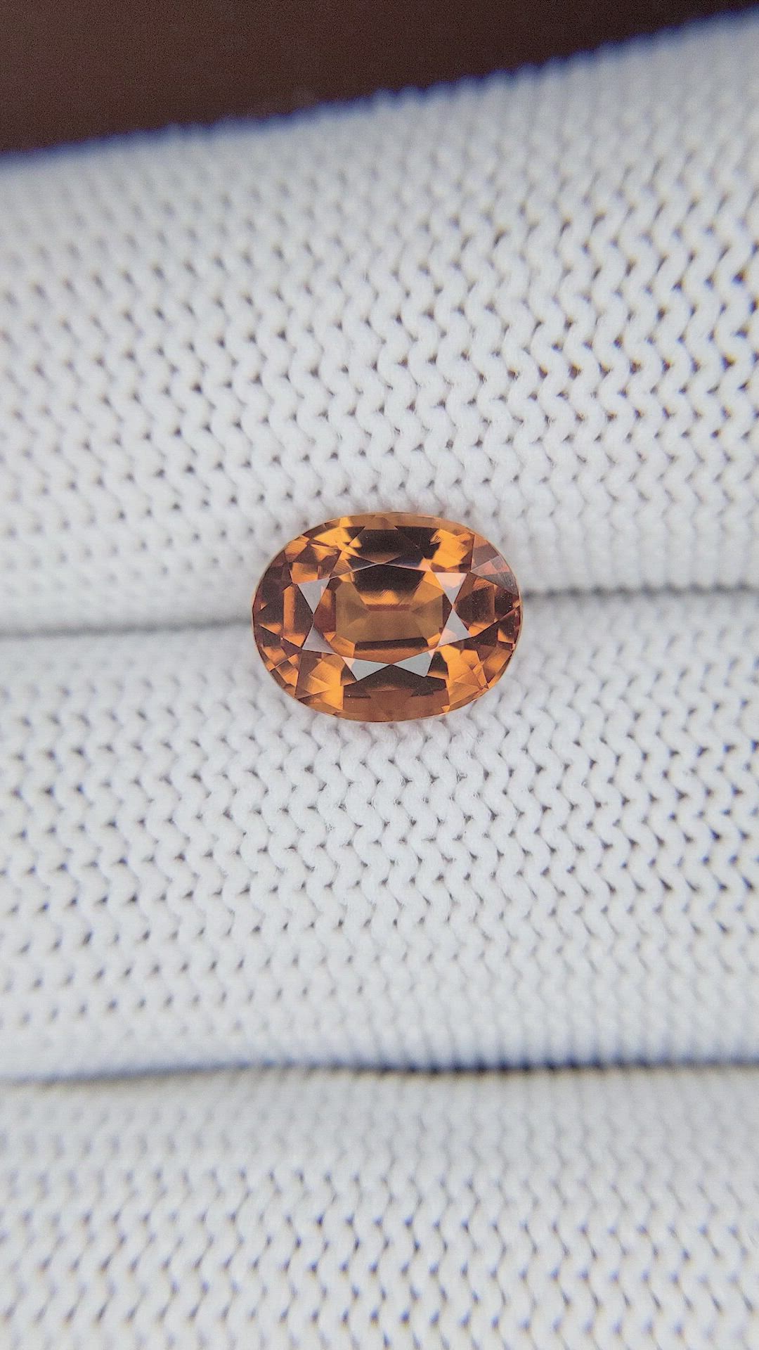 3.52 Ct. Yellowish Orange Spessartite Garnet from Tanzania Size Video