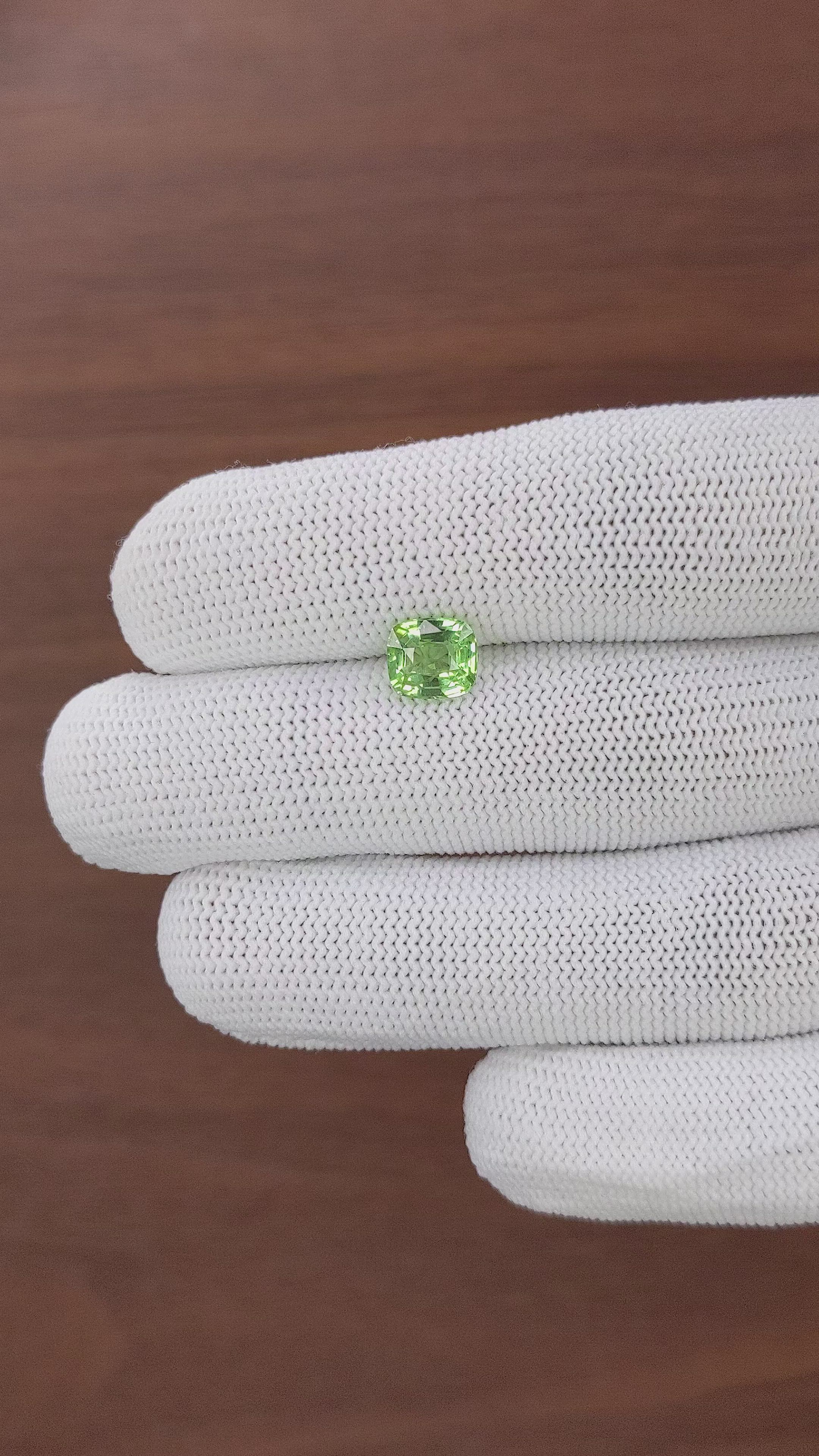 1.93 Ct. Green Grossular Garnet from Tanzania Size Video