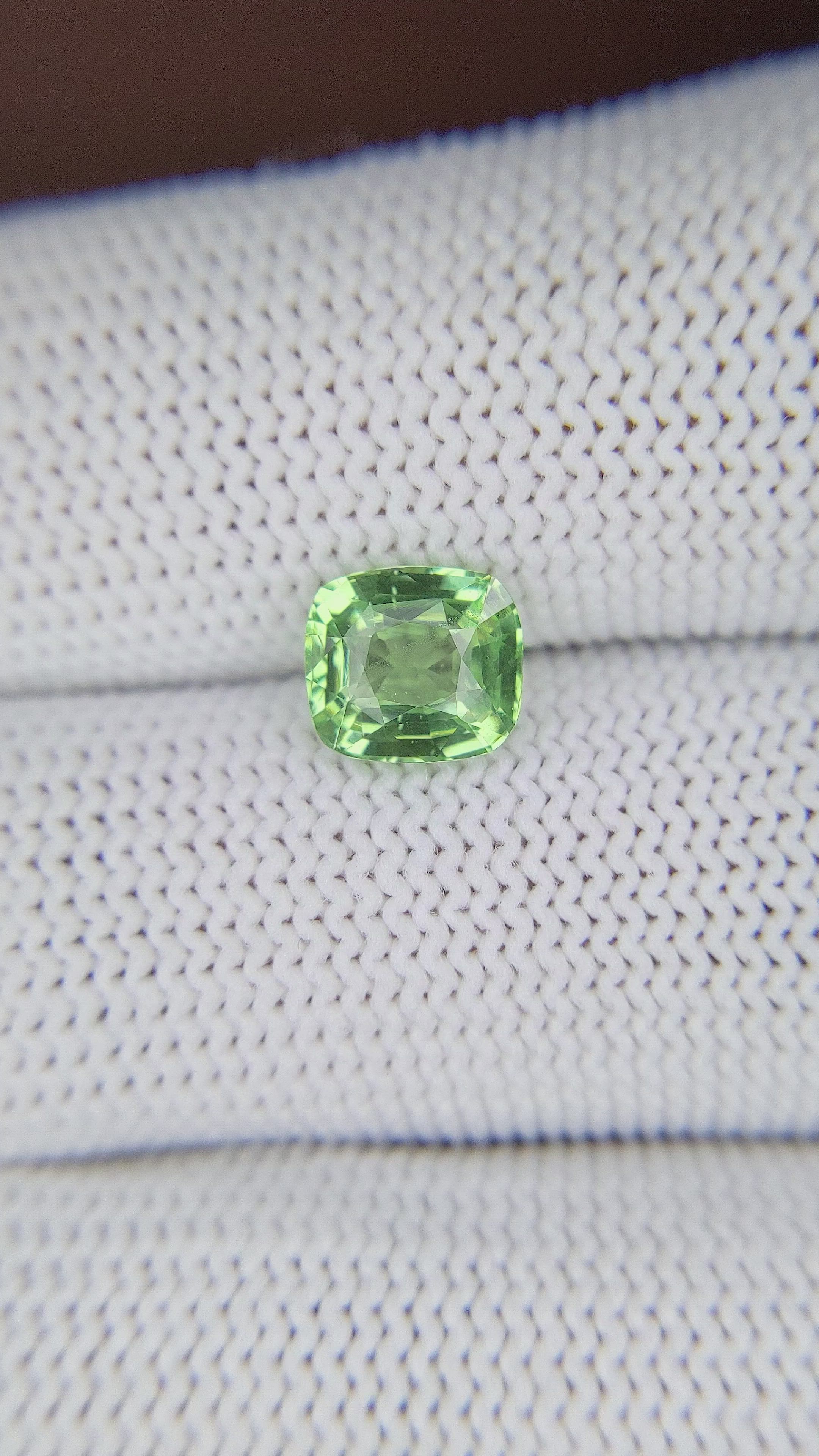 1.93 Ct. Green Grossular Garnet from Tanzania Size Video