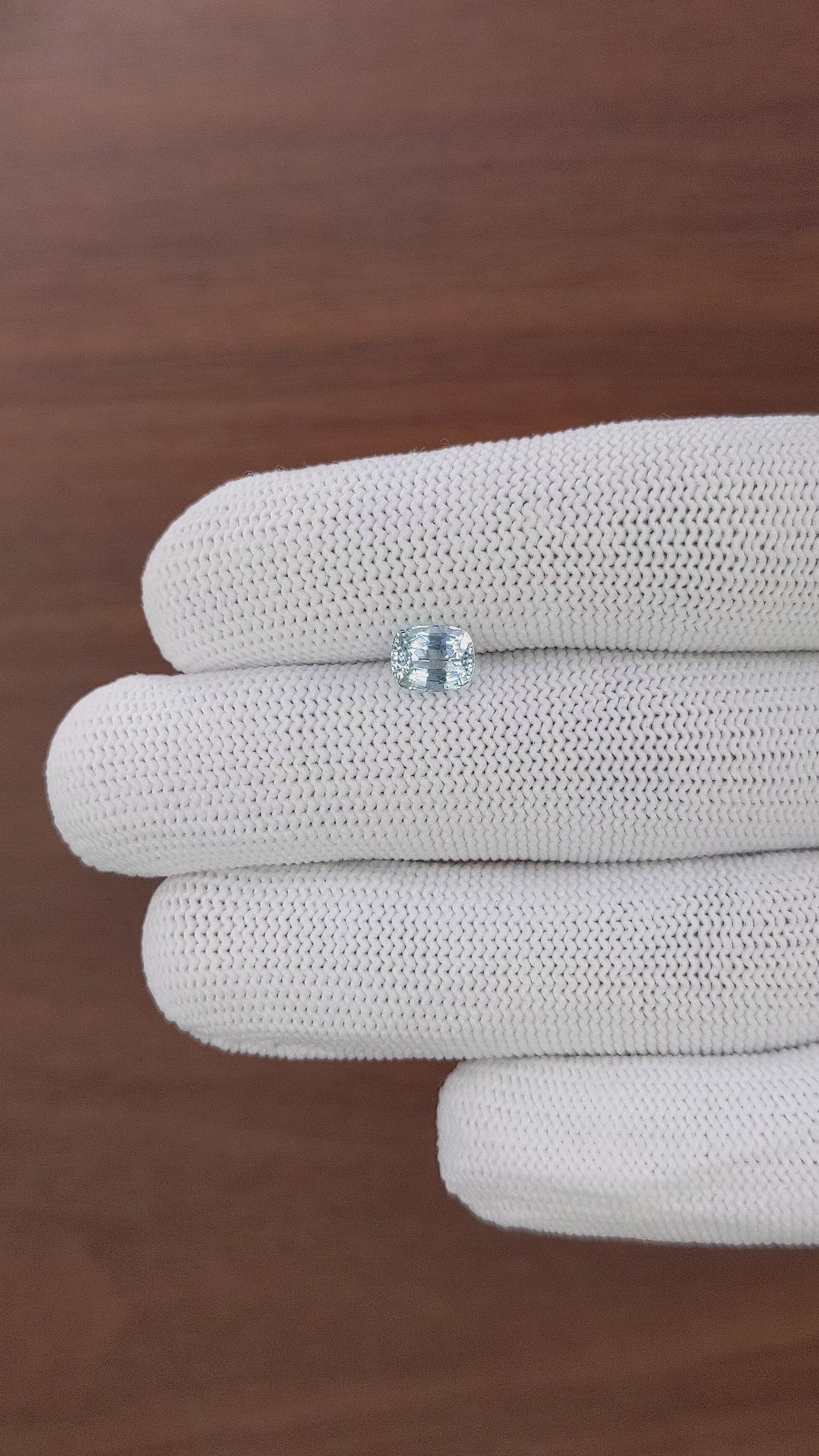 1.39 Ct. Greenish Blue Aquamarine from Tanzania Size Video
