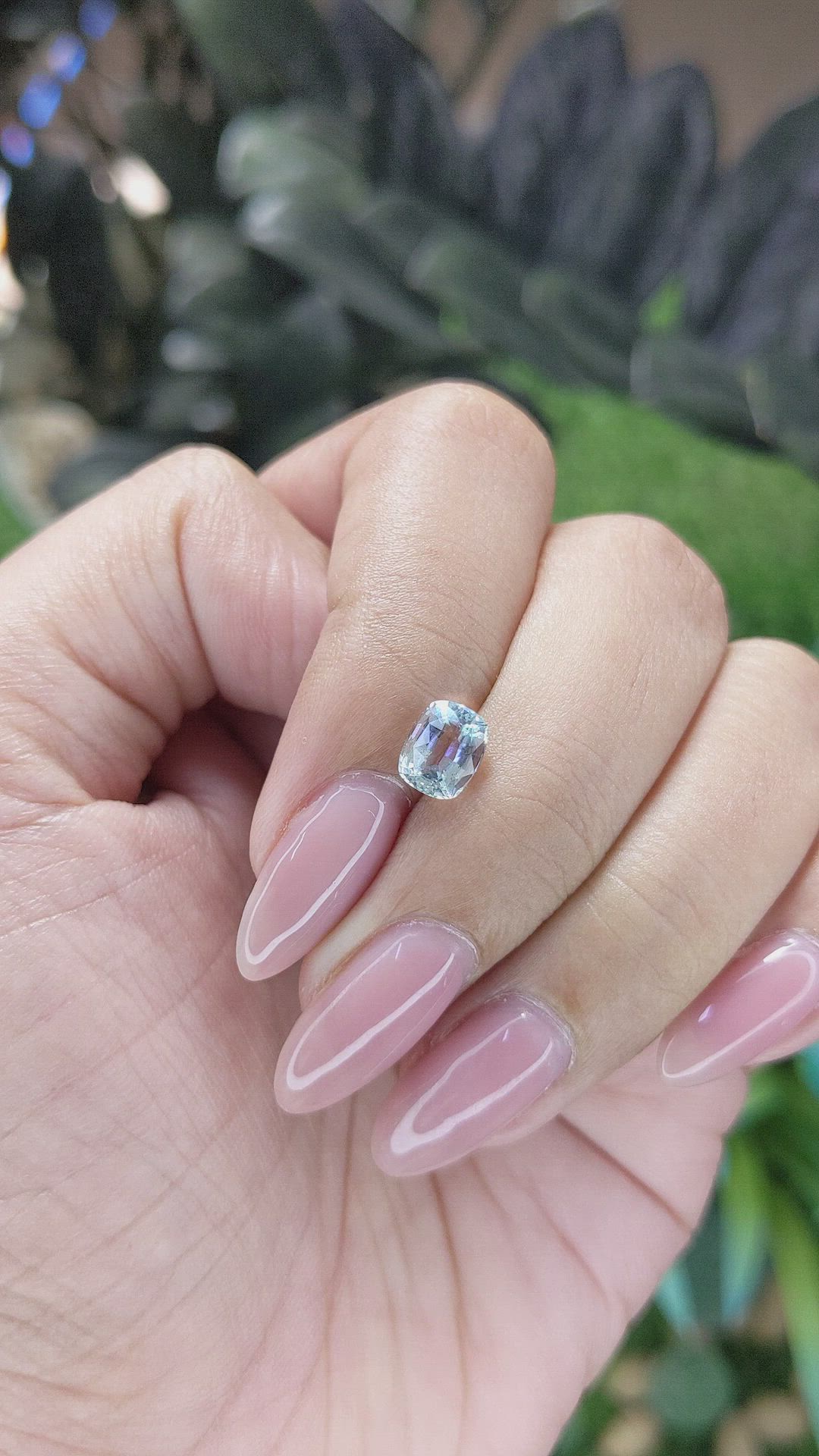 1.39 Ct. Greenish Blue Aquamarine from Tanzania Size Video