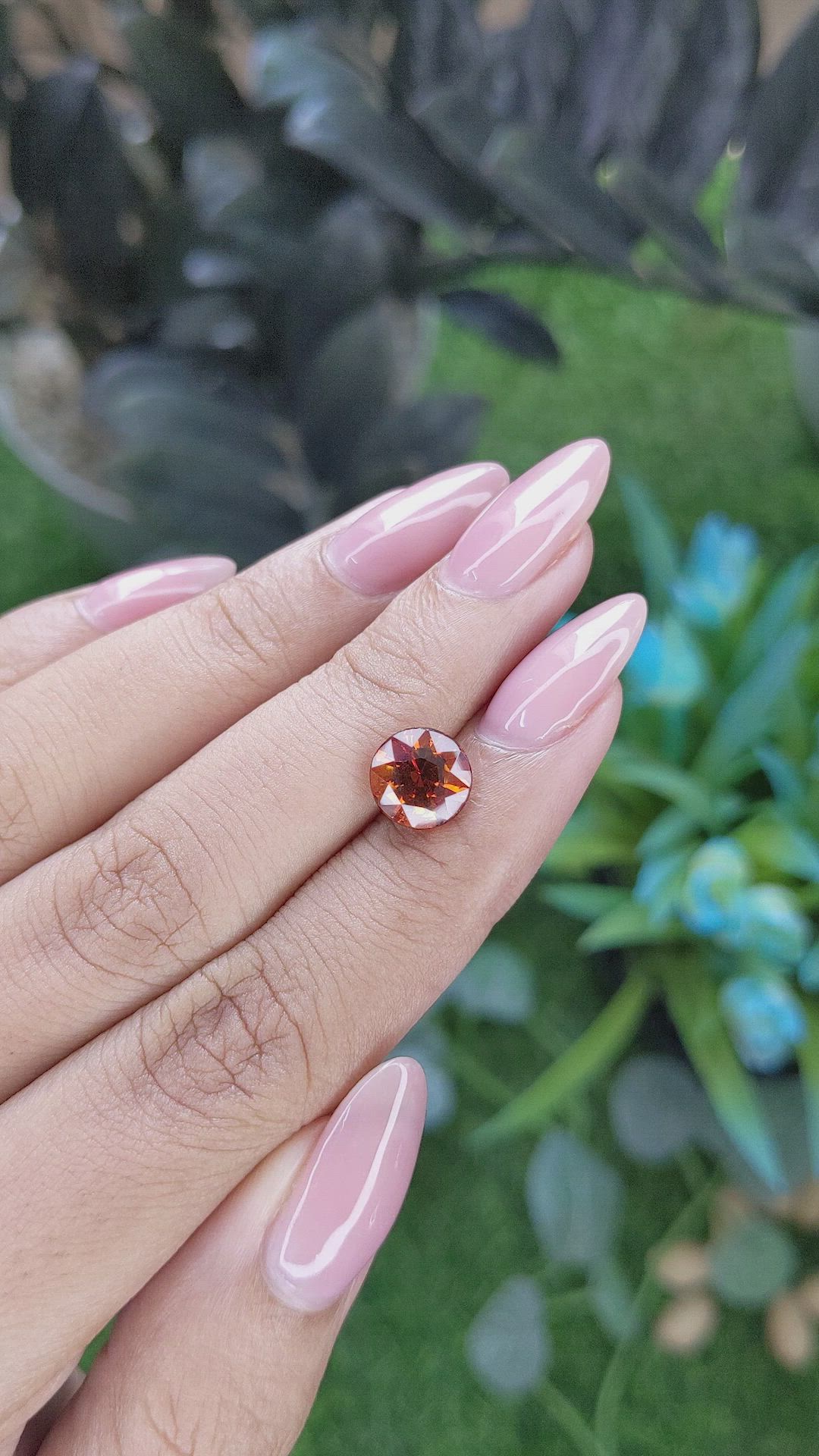 2.52 Ct. Orange Spessartite Garnet from Tanzania Size Video