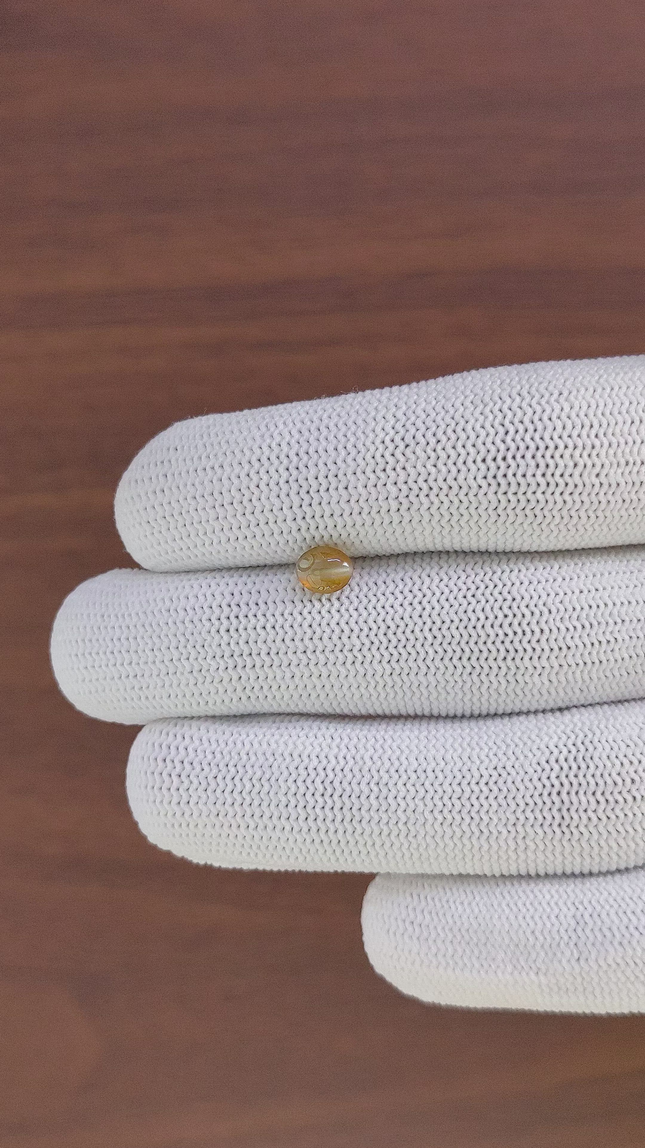 0.99 Ct. Brown Cabochon Chrysoberyl from Tanzania Size Video