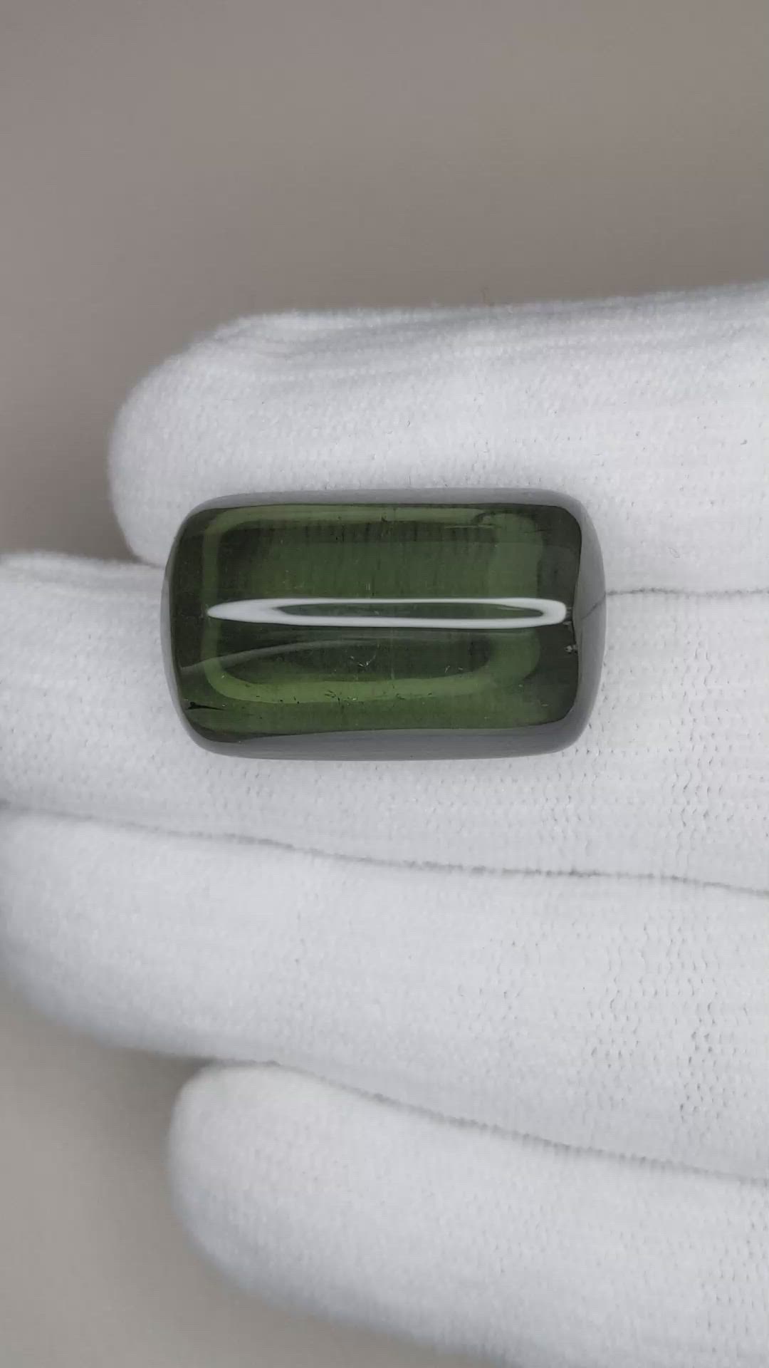 48.18 Ct. Green Cabochon Tourmaline from Brazil Size Video