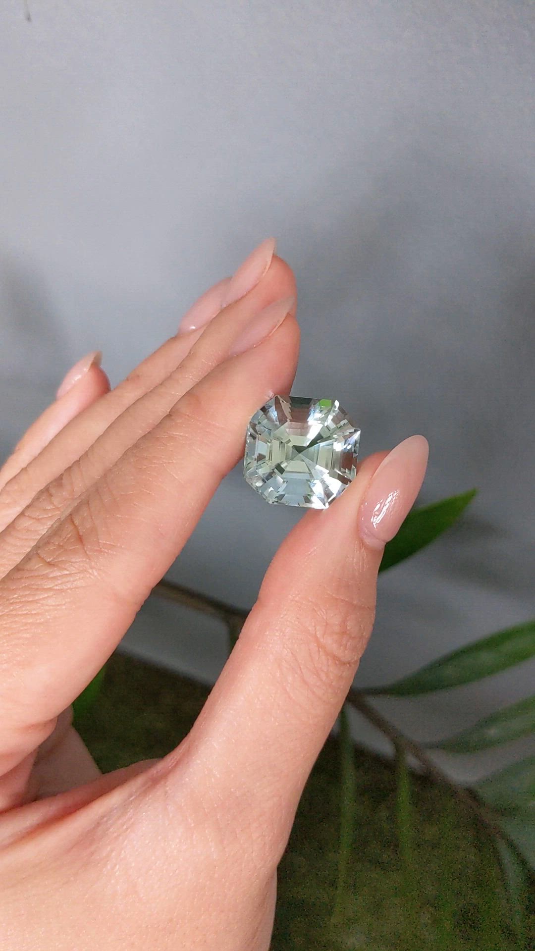 18.77 Ct. Greenish Blue Aquamarine from Brazil Size Video