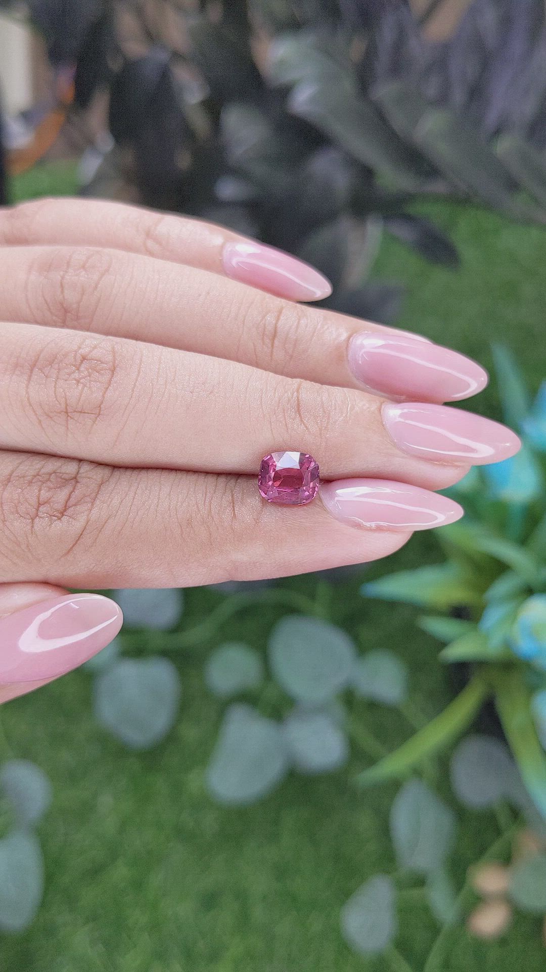 1.68 Ct. Pink Garnet from Tanzania Size Video