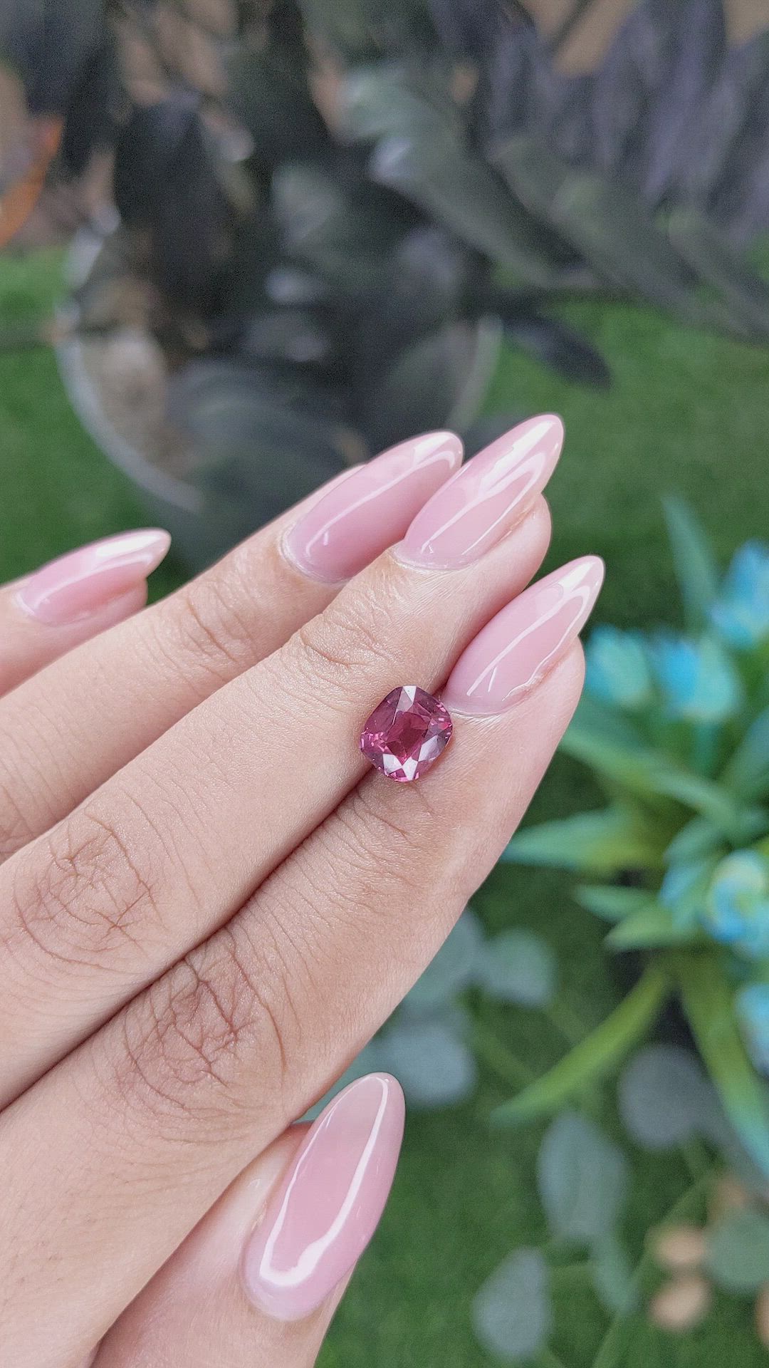 1.68 Ct. Pink Garnet from Tanzania Size Video