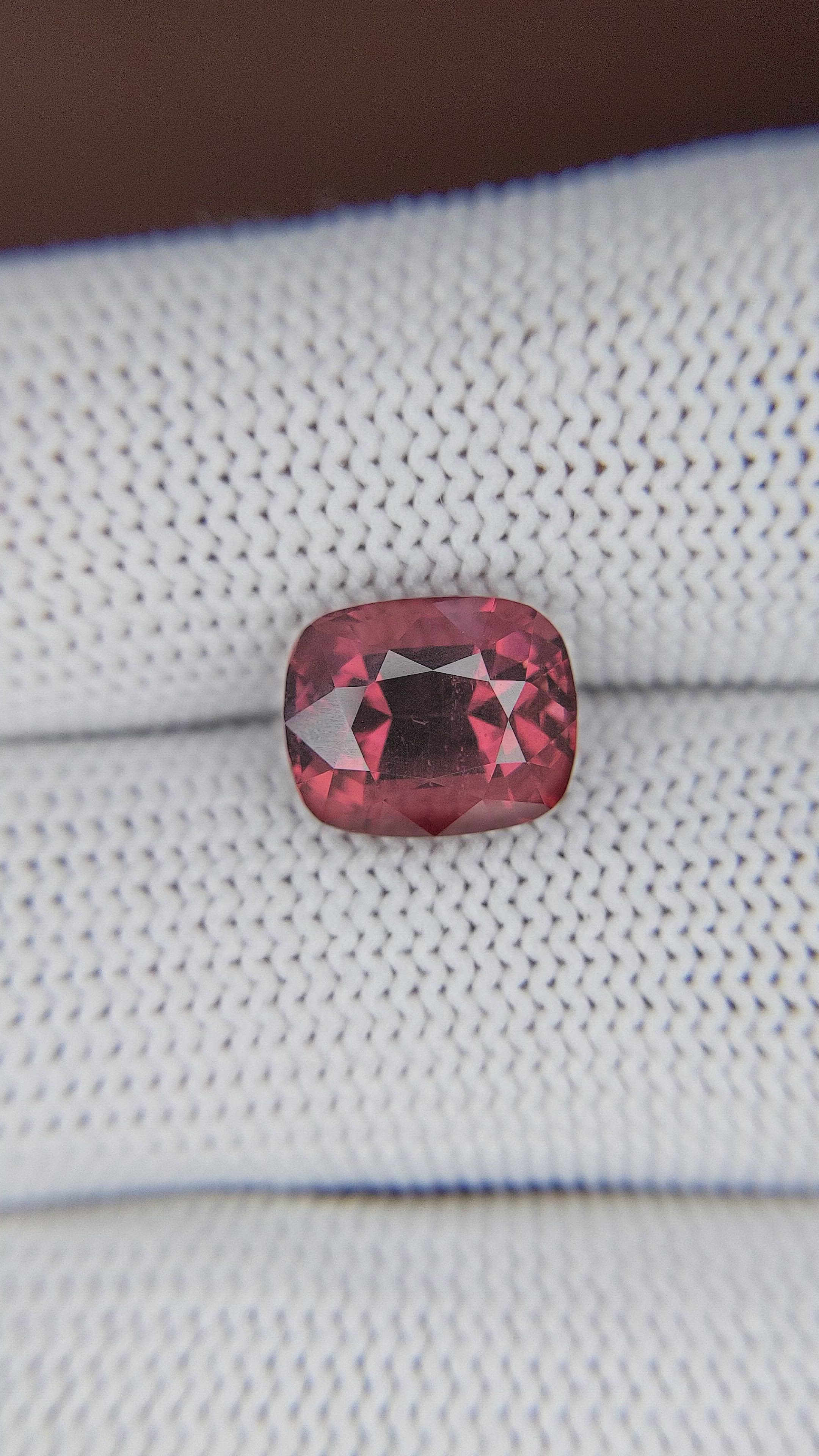 4.98 Ct. Pinkish Red Malaya Garnet from Tanzania Size Video