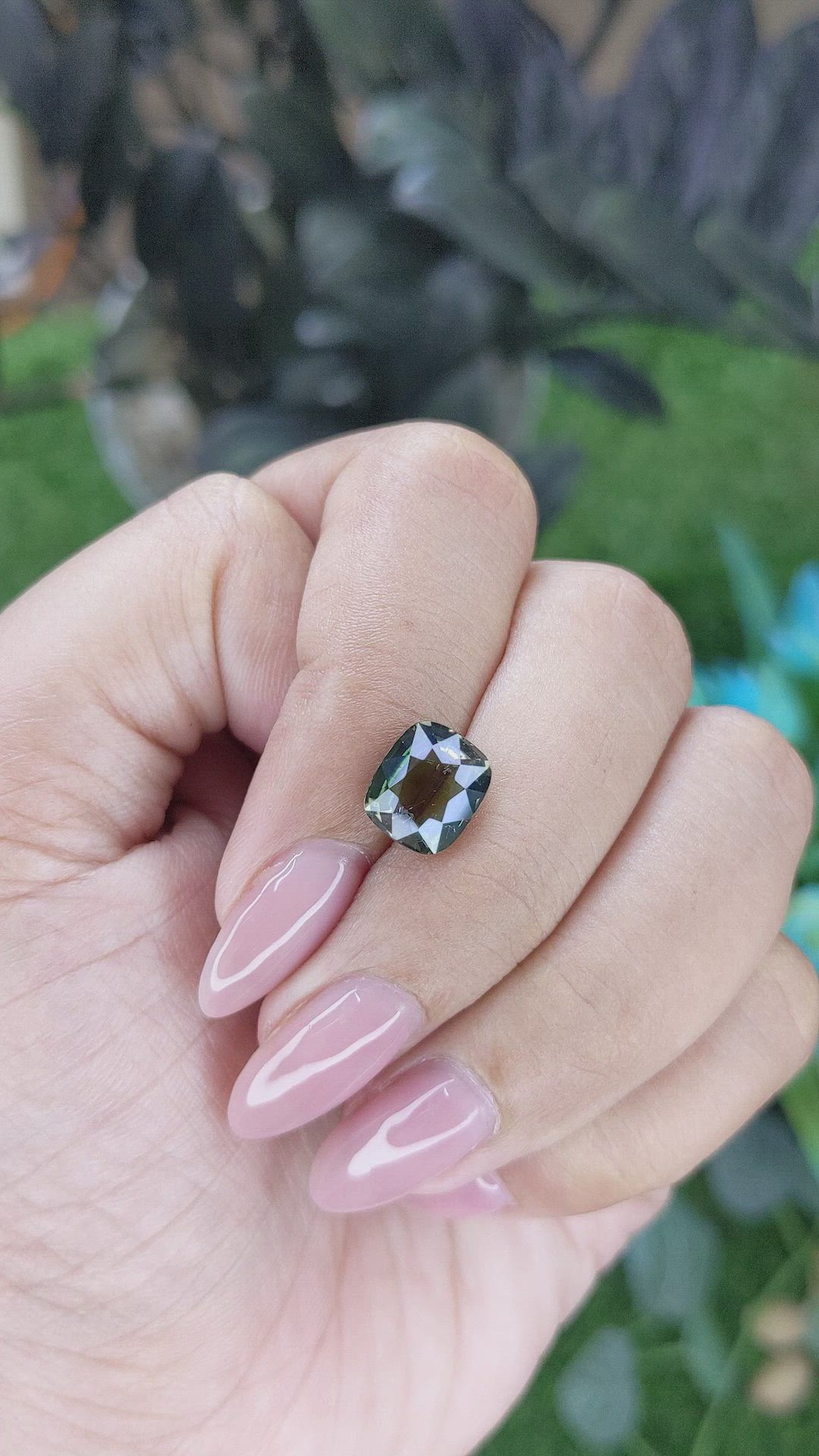 2.55 Ct. Brownish Green Tourmaline from Tanzania Size Video