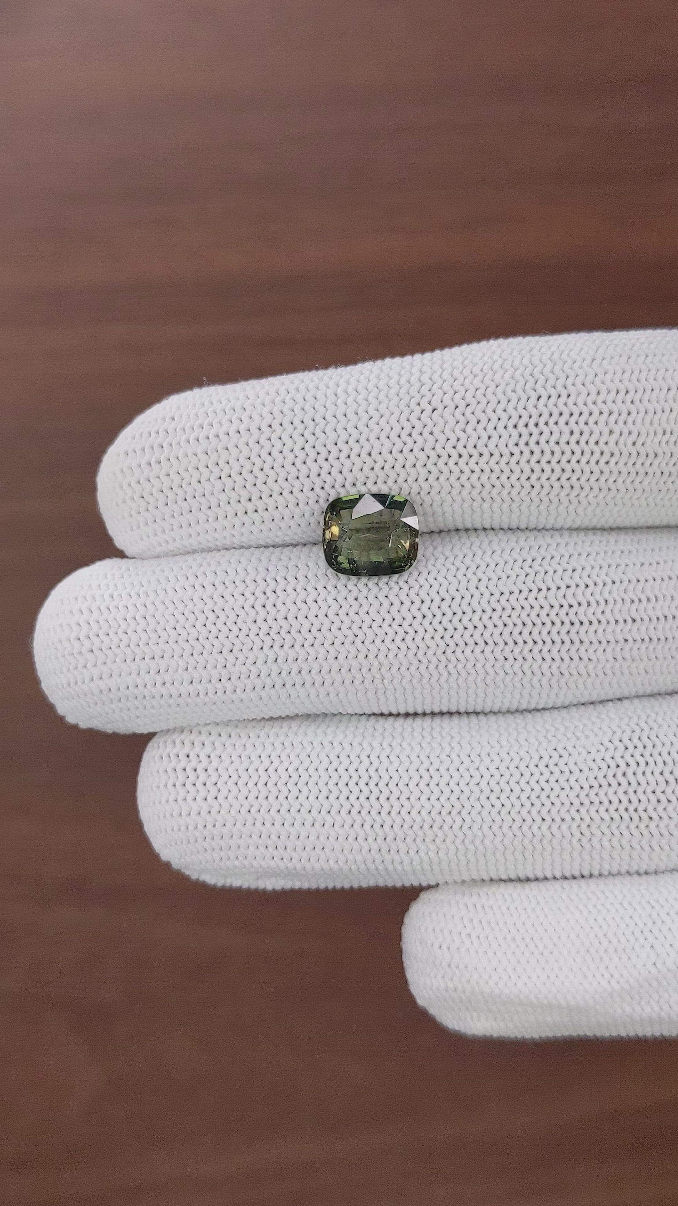 2.55 Ct. Brownish Green Tourmaline from Tanzania Size Video