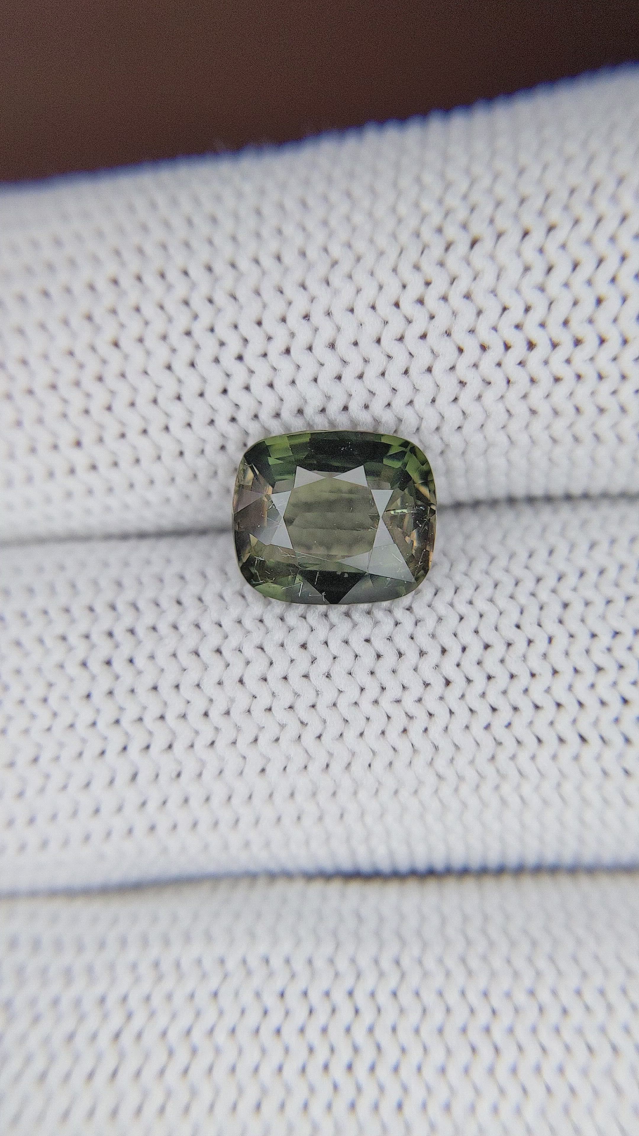 2.55 Ct. Brownish Green Tourmaline from Tanzania Size Video