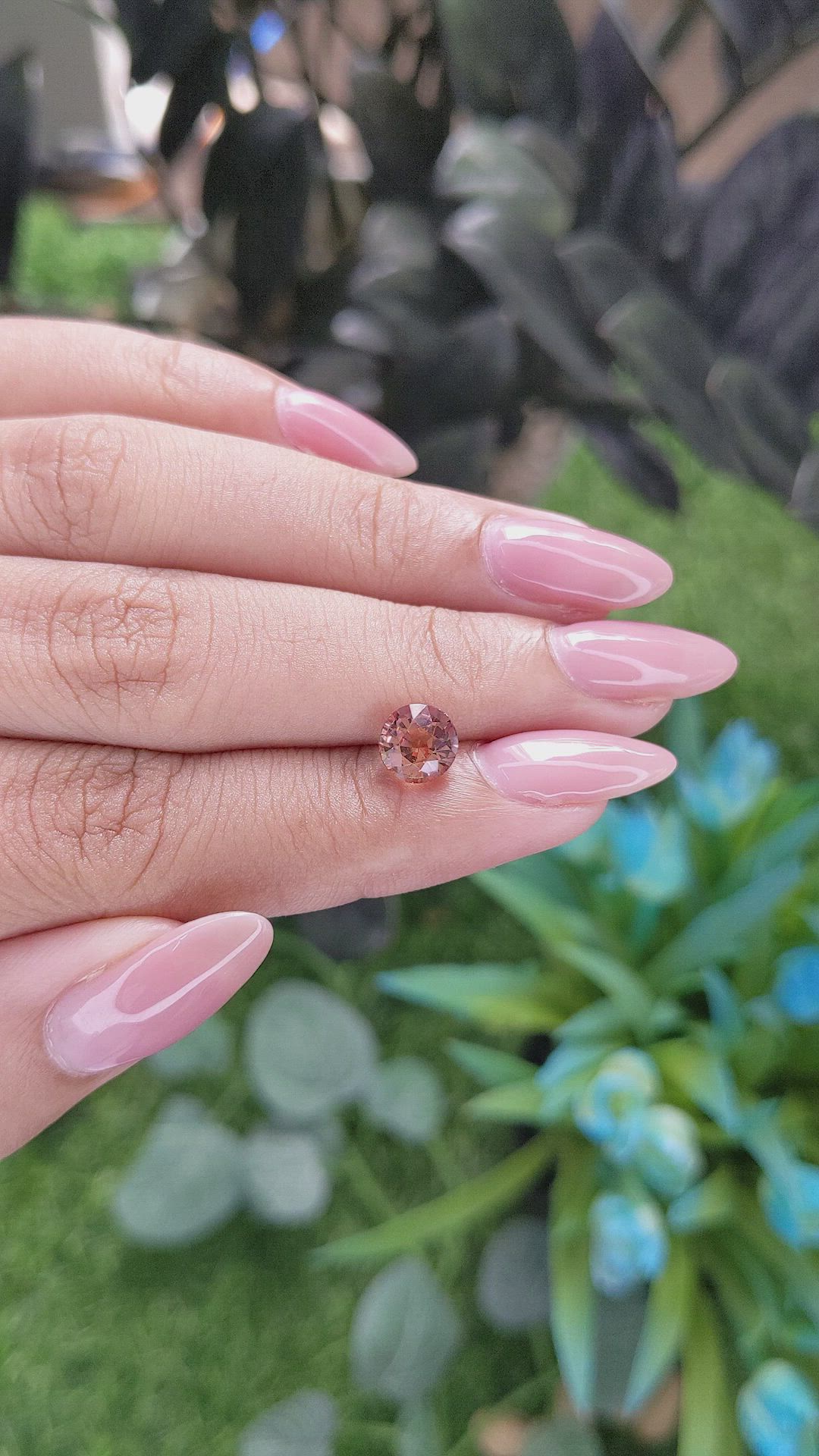 2.02 Ct. Orangish Brown Malaya Garnet from Tanzania Size Video