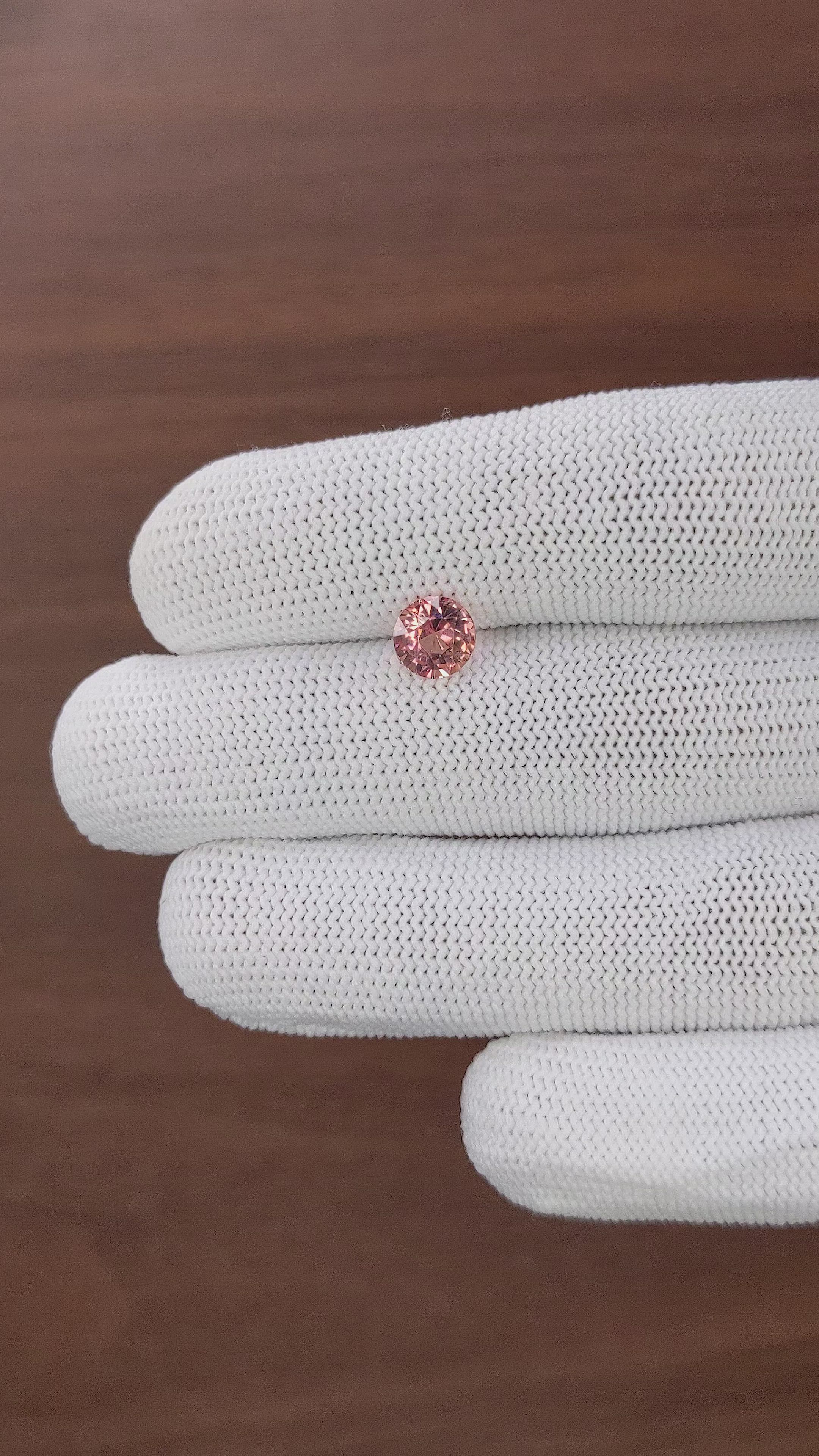 2.02 Ct. Orangish Brown Malaya Garnet from Tanzania Size Video