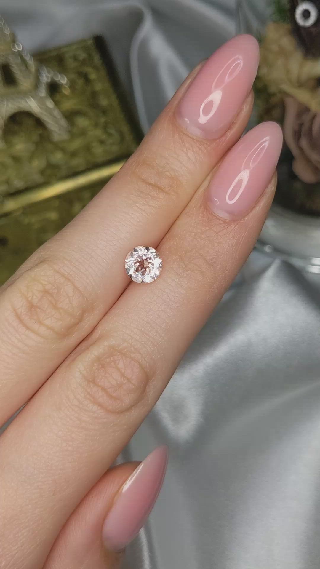 1.20 Ct. Peach Morganite Size Video