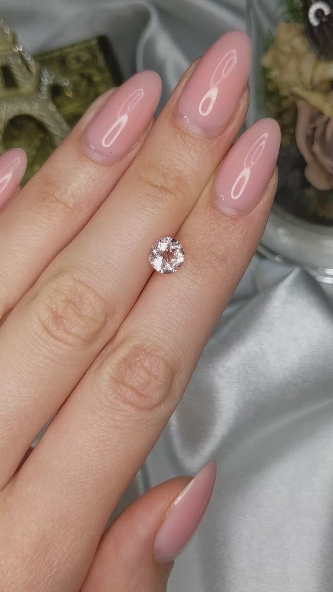 1.20 Ct. Peach Morganite Size Video