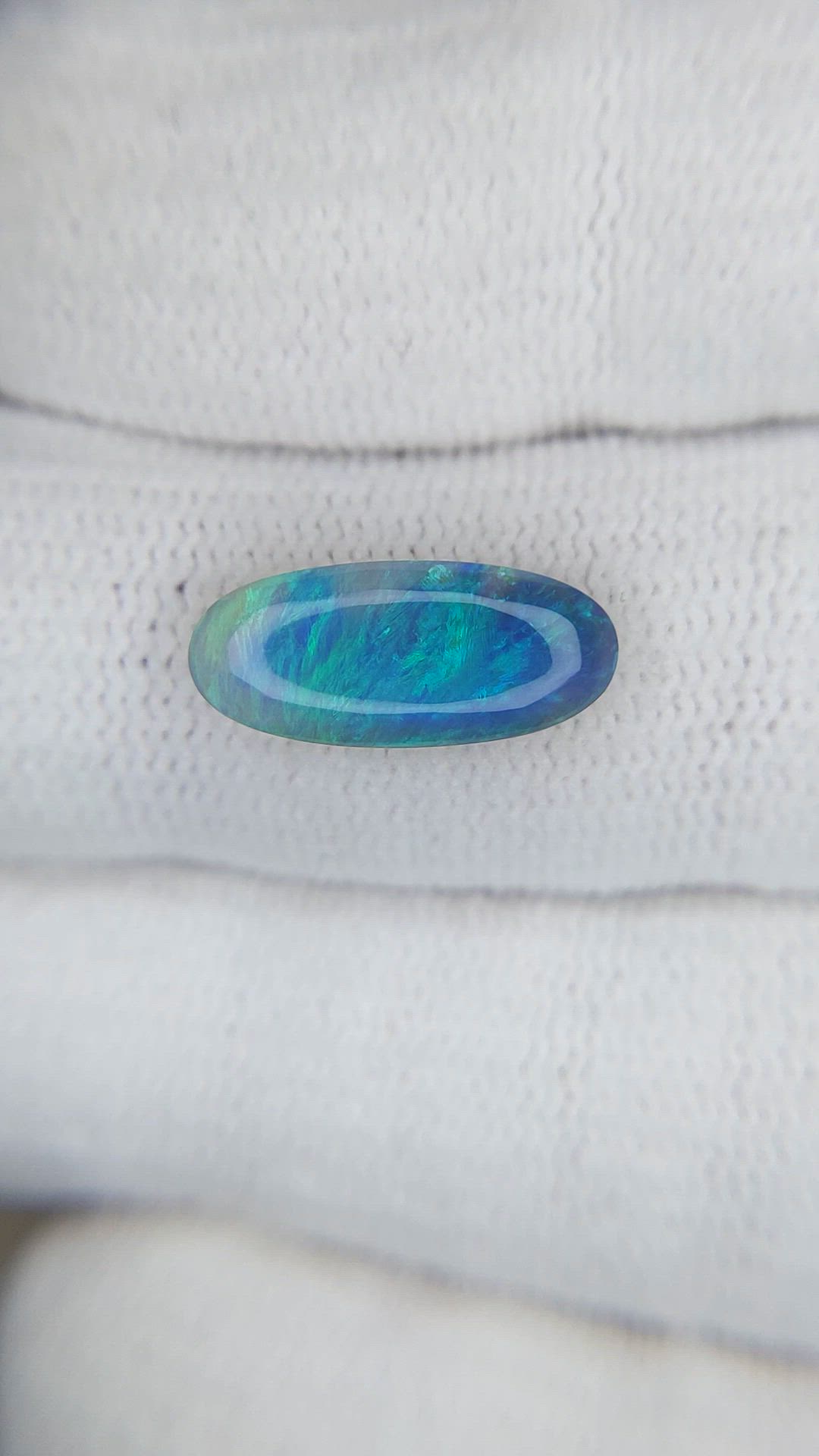 1.79 Ct. Multi Color Cabochon Semi-Black Opal from Australia Size Video