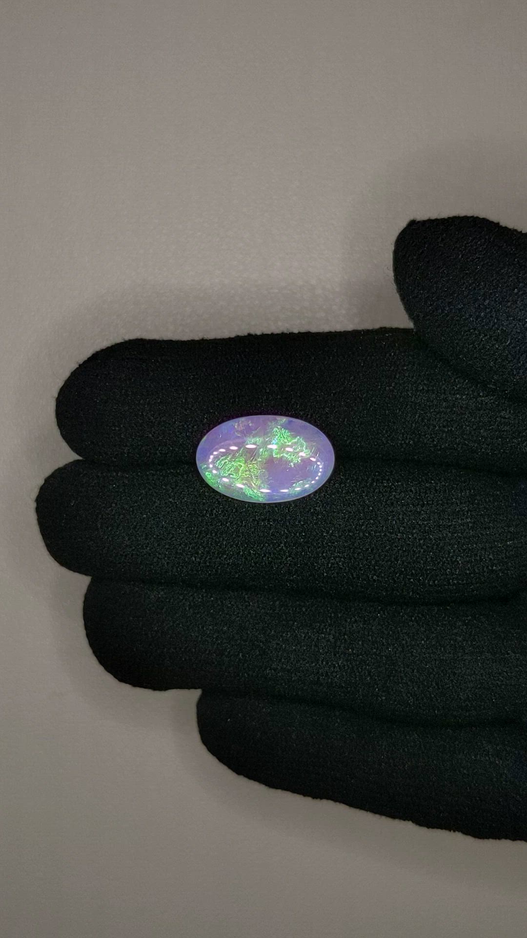 2.62 Ct. Multi Color Cabochon Semi-Black Opal from Australia Size Video