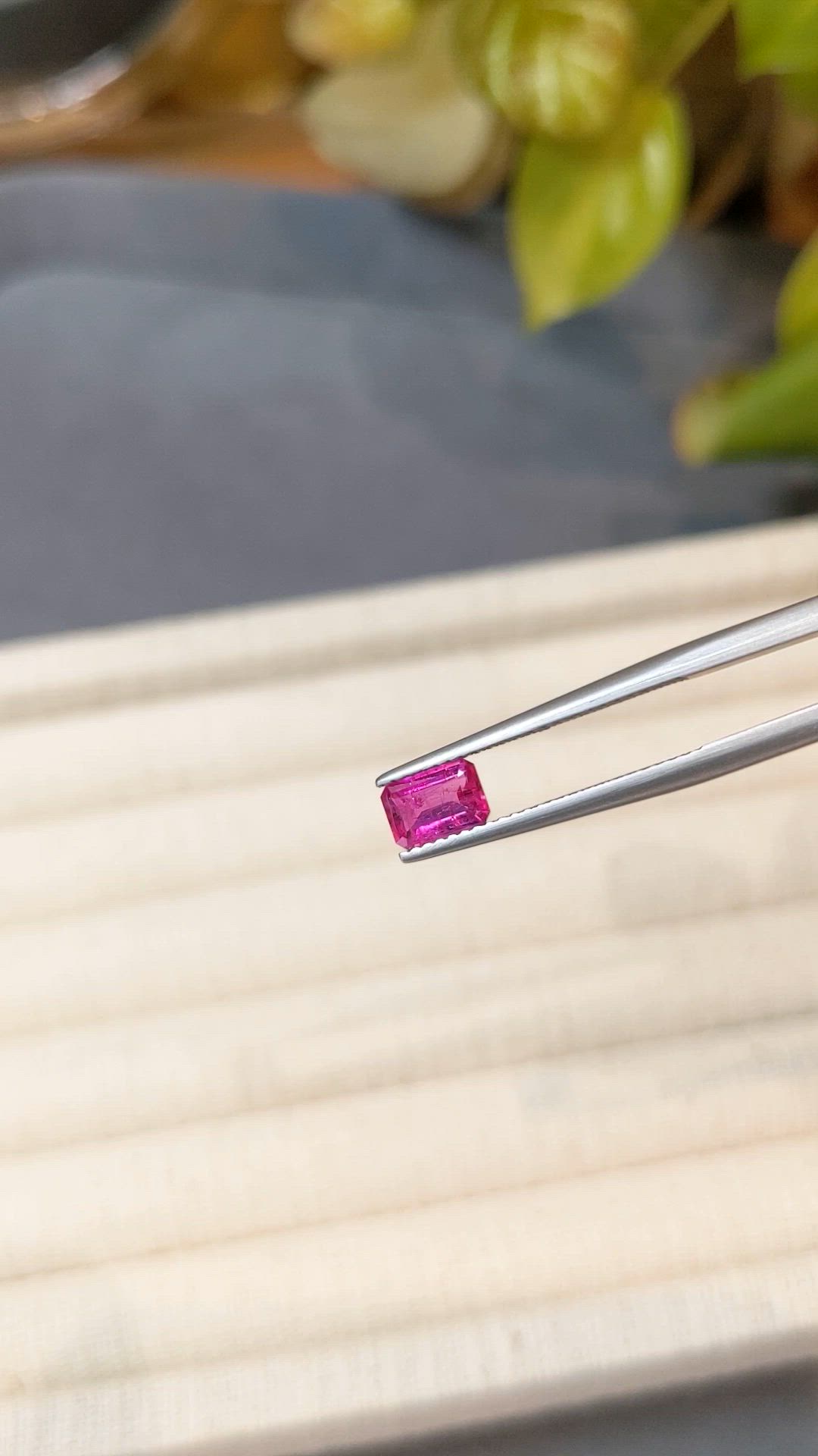0.55 Ct. Purplish Red Red Beryl from United States Size Video