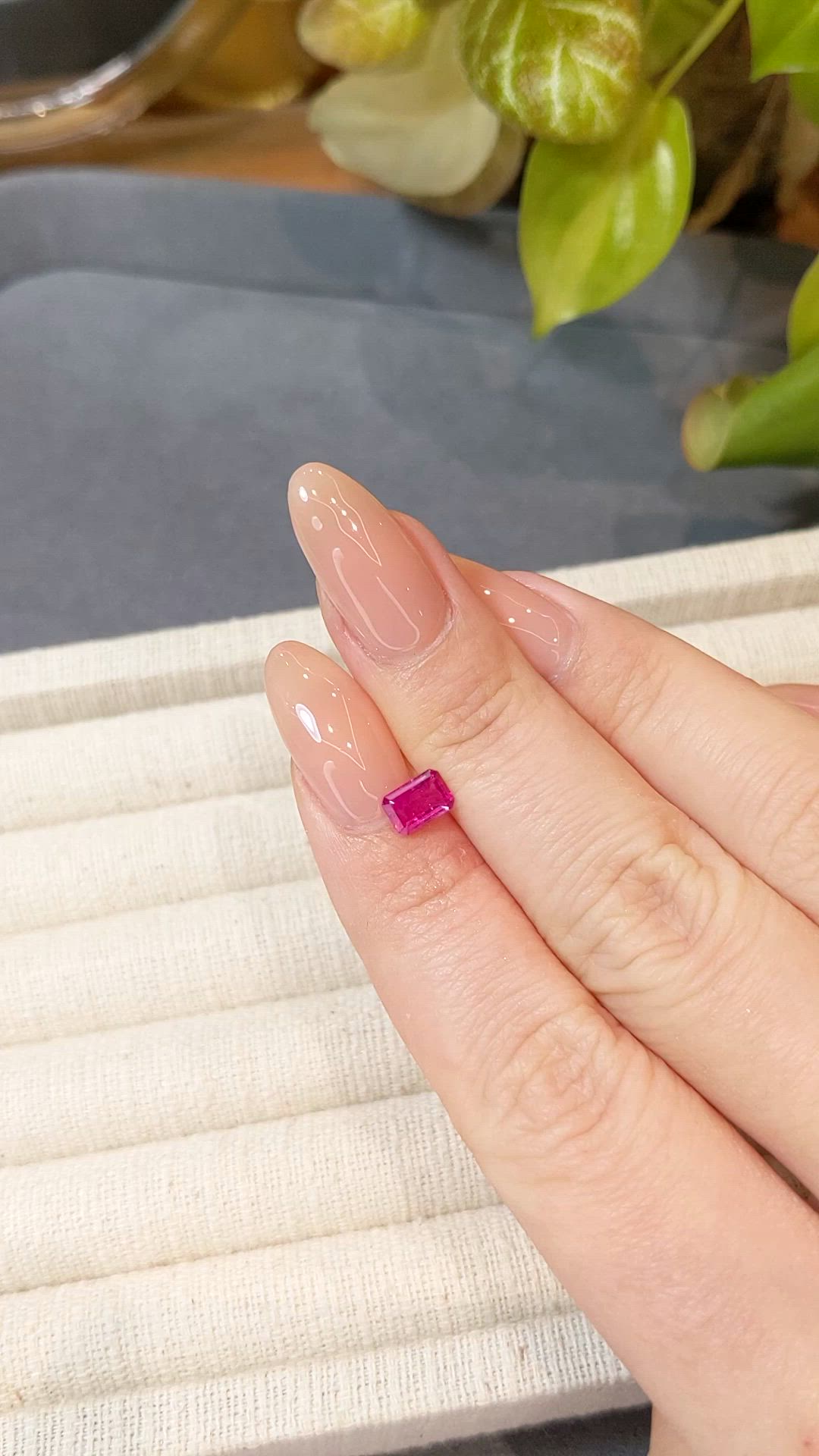 0.55 Ct. Purplish Red Red Beryl from United States Size Video