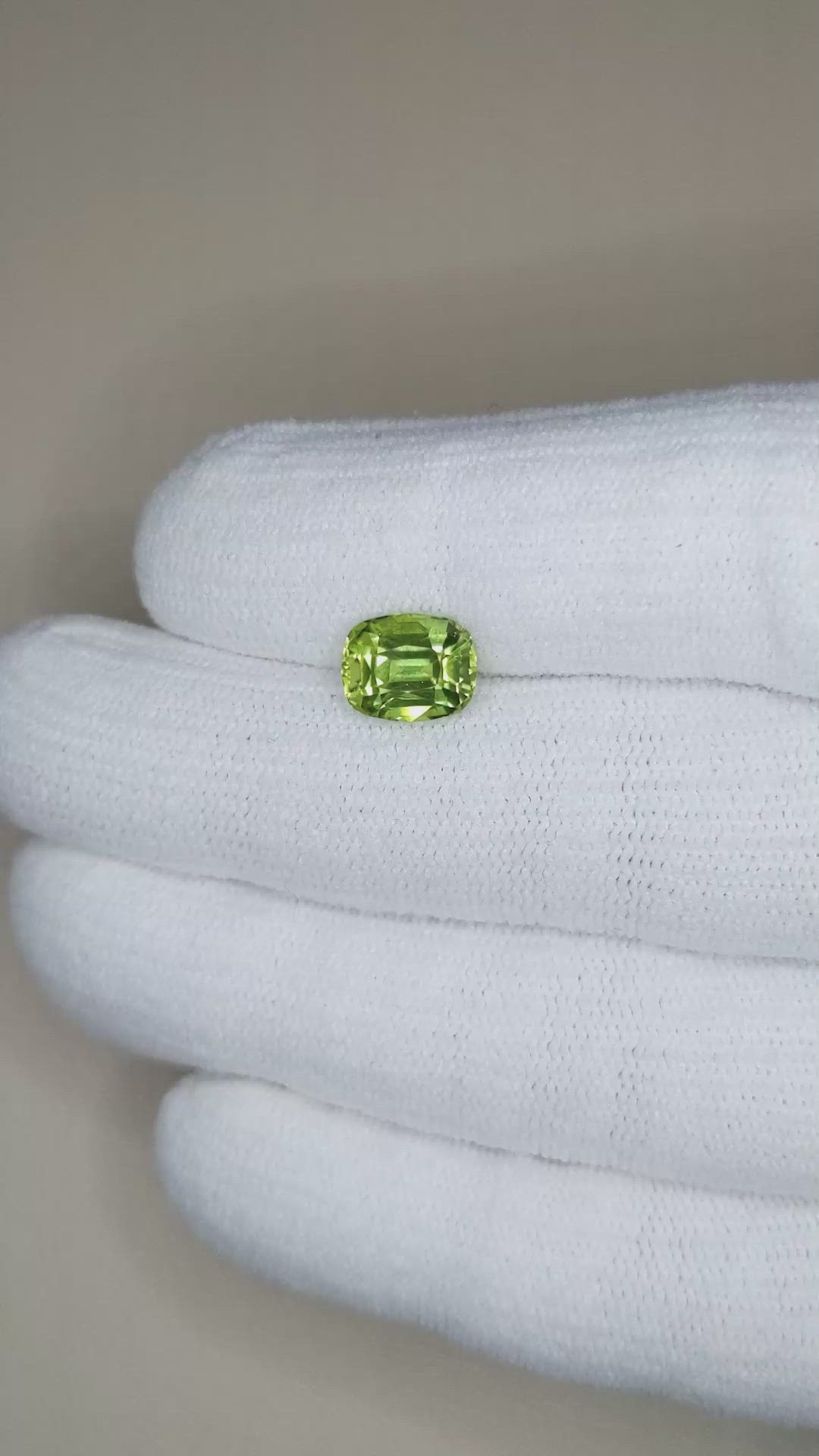 2.48 Ct. Green (Lime Green) Peridot from Pakistan Size Video