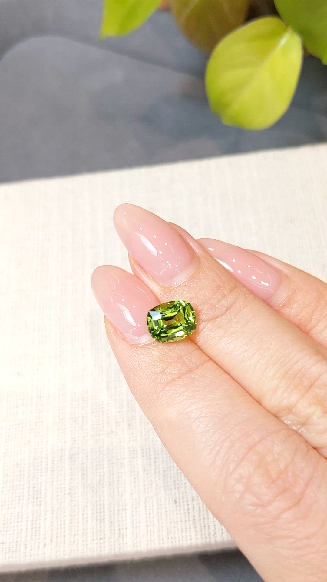 2.48 Ct. Green (Lime Green) Peridot from Pakistan Size Video