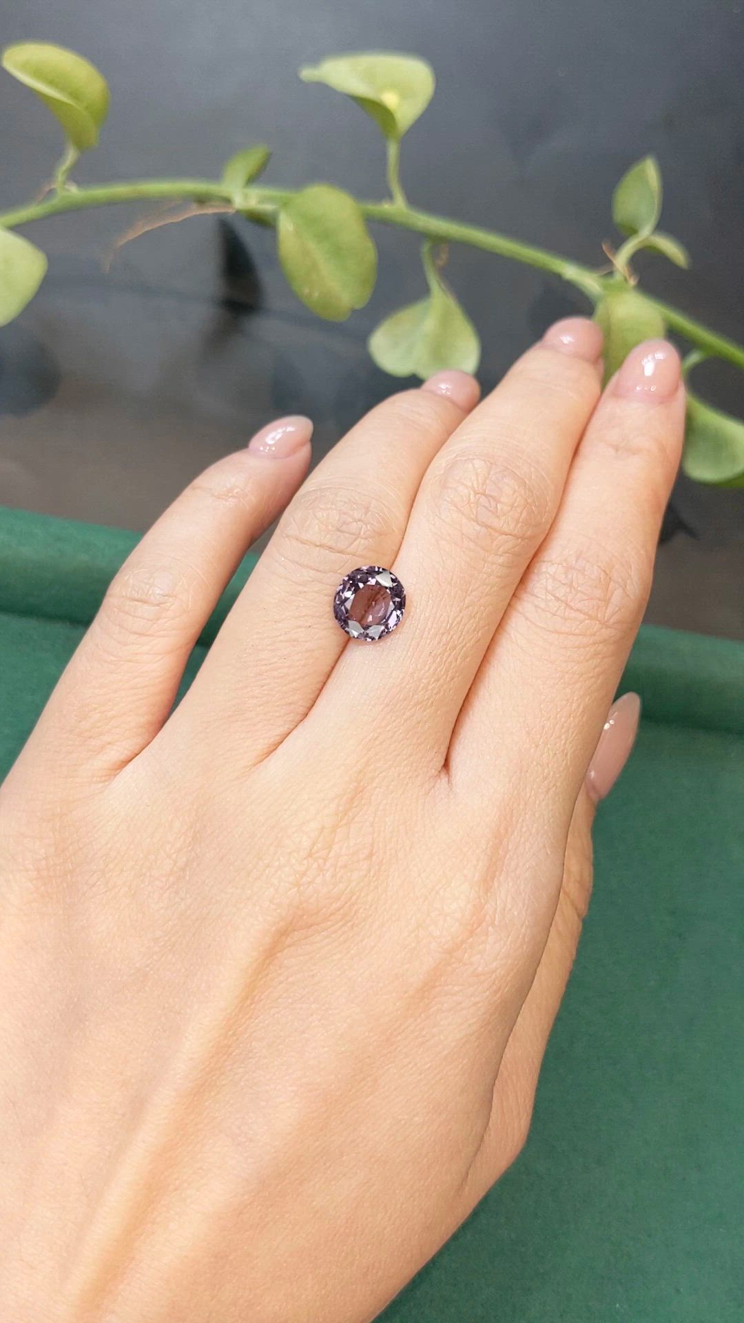 2.34 Ct. Purple Spinel from Burma (Myanmar) Size Video