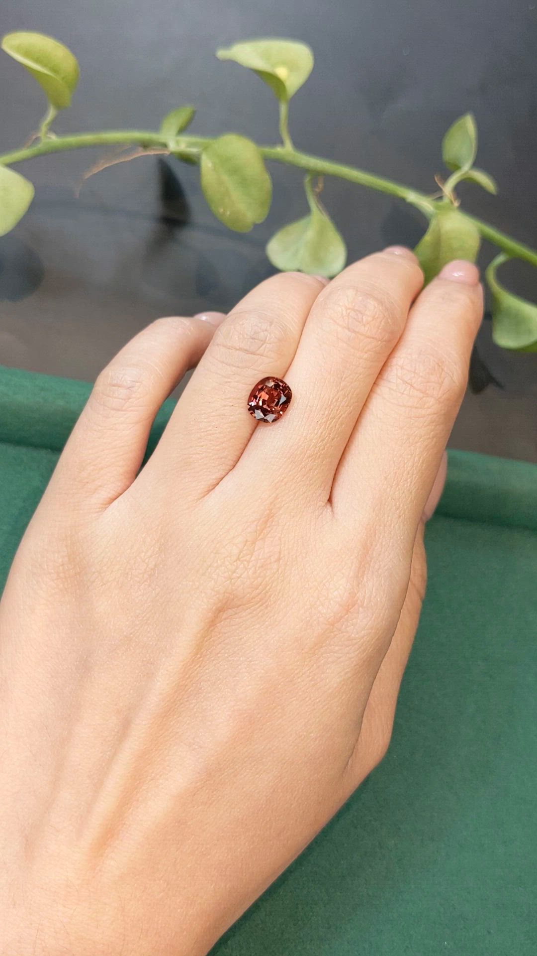 1.81 Ct. Orangish Brown Spinel from Burma (Myanmar) Size Video