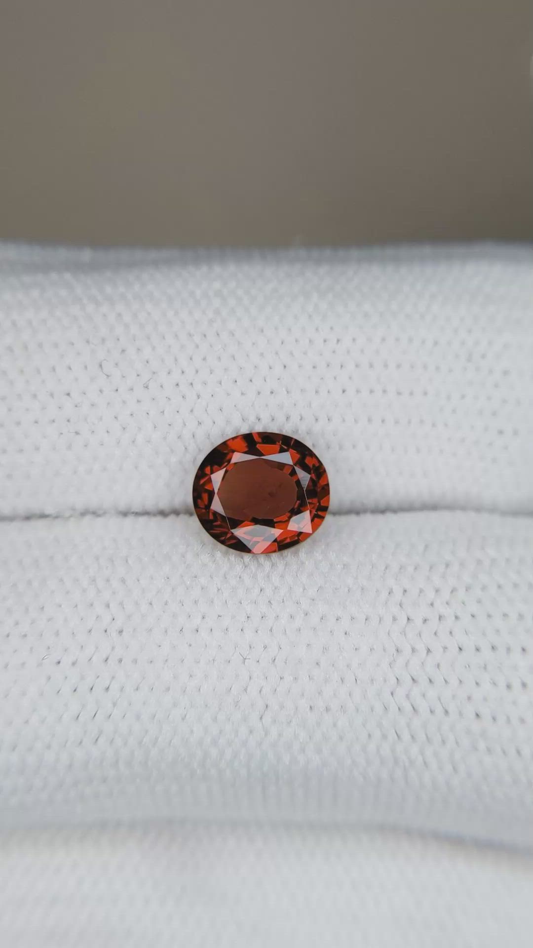 1.38 Ct. Orangish Red Spinel from Burma (Myanmar) Size Video