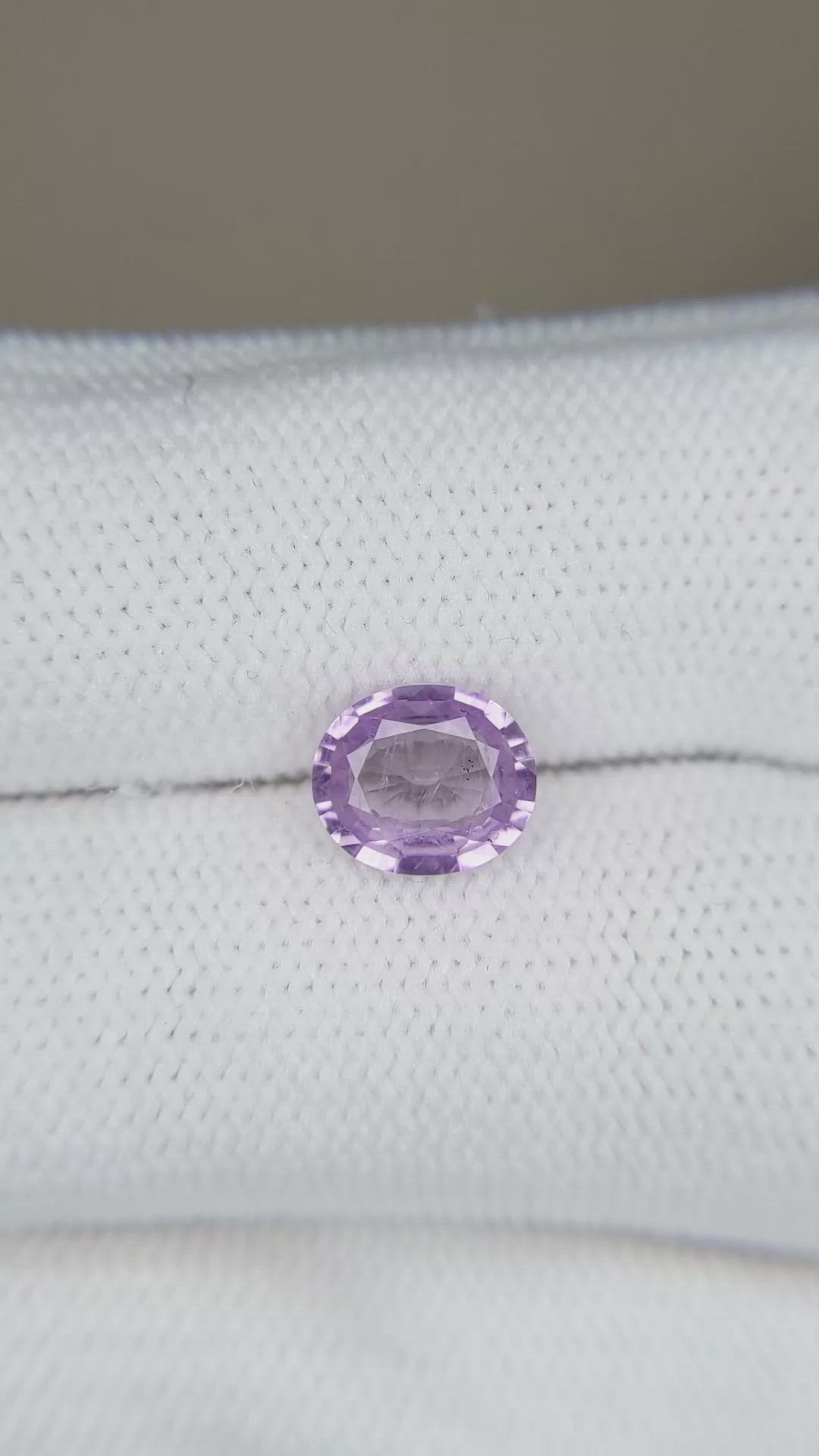 1.32 Ct. Pinkish Purple Spinel from Burma (Myanmar) Size Video