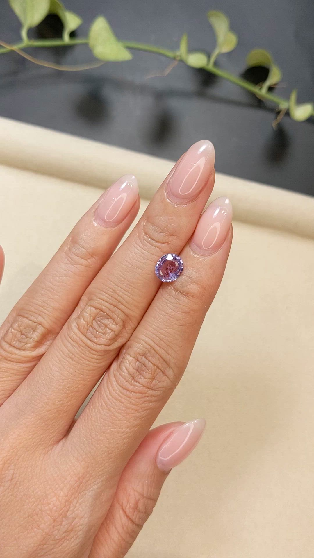1.32 Ct. Pinkish Purple Spinel from Burma (Myanmar) Size Video