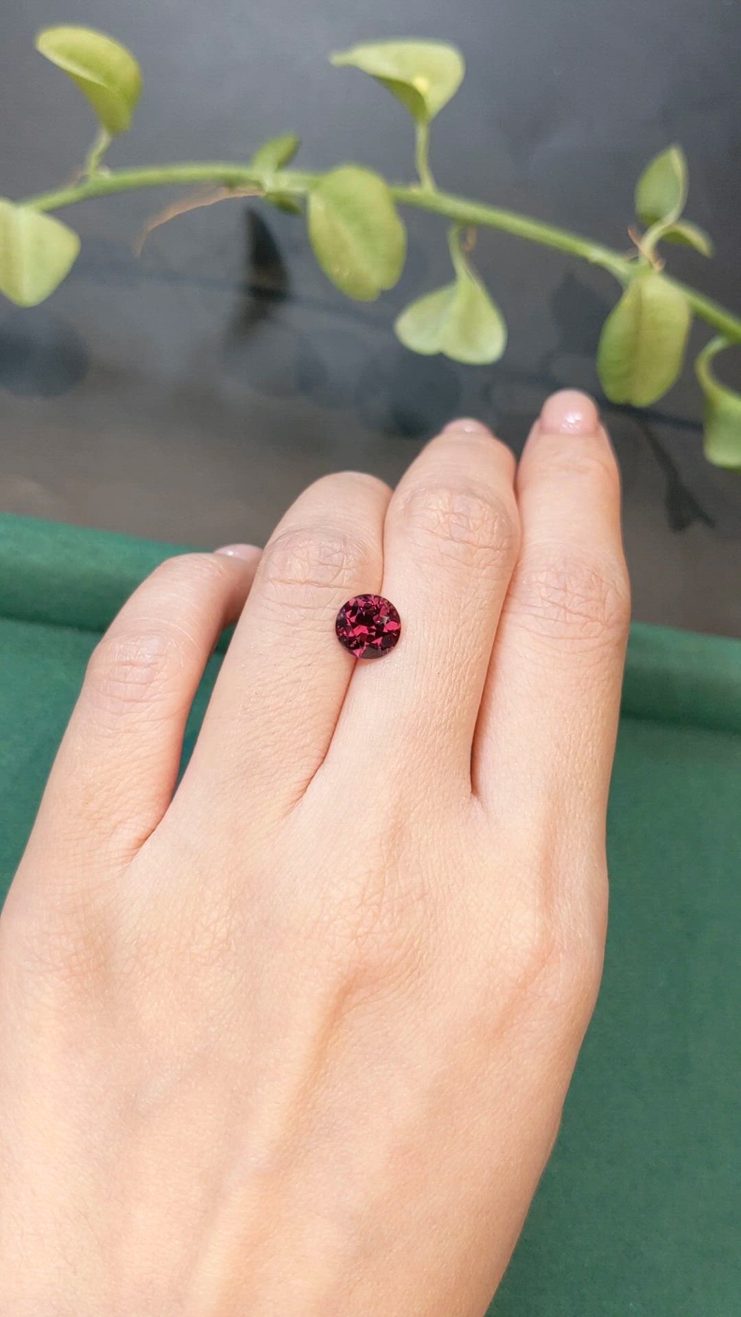 1.86 Ct. Red Spinel from Burma (Myanmar) Size Video