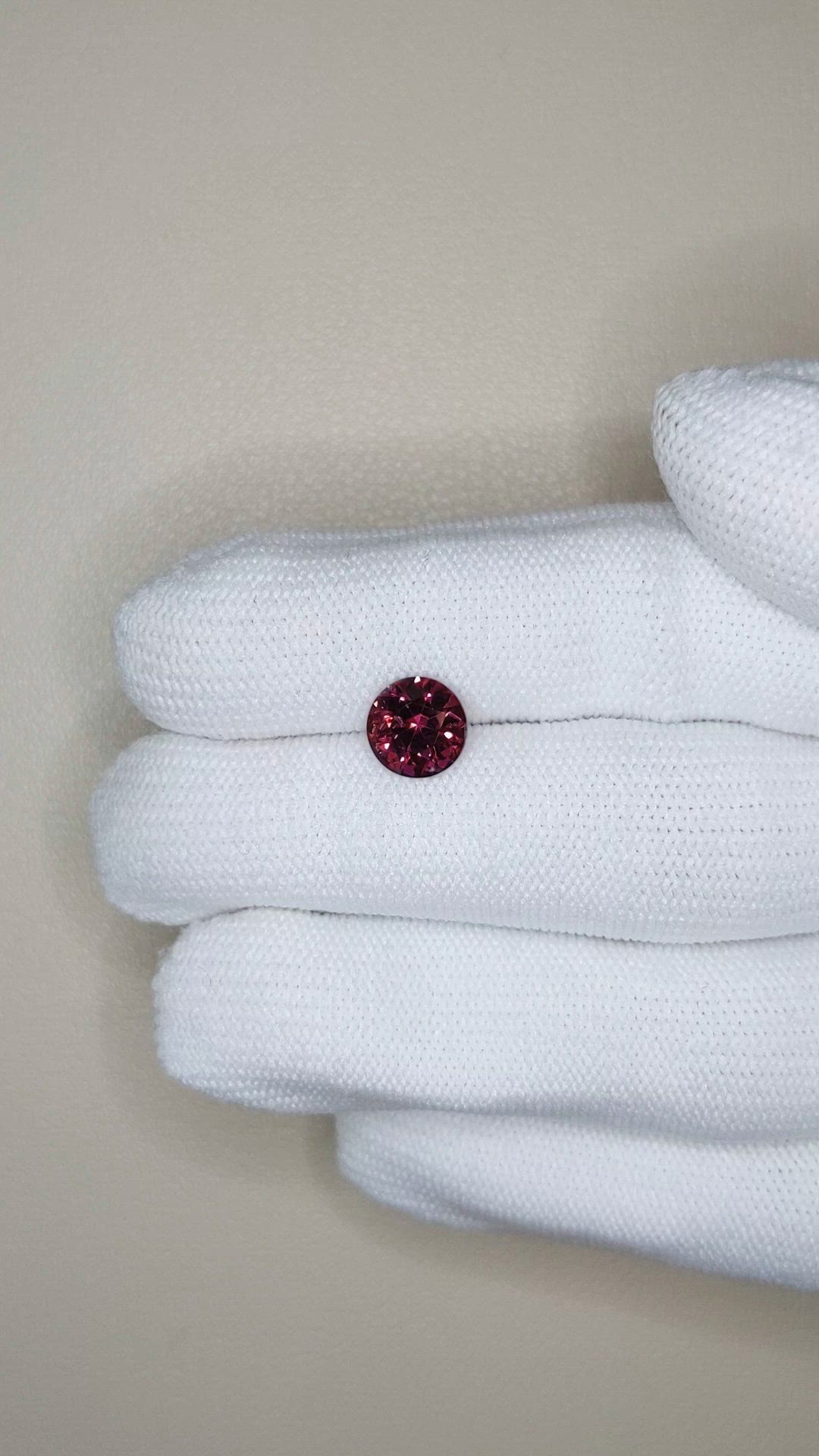 1.86 Ct. Red Spinel from Burma (Myanmar) Size Video