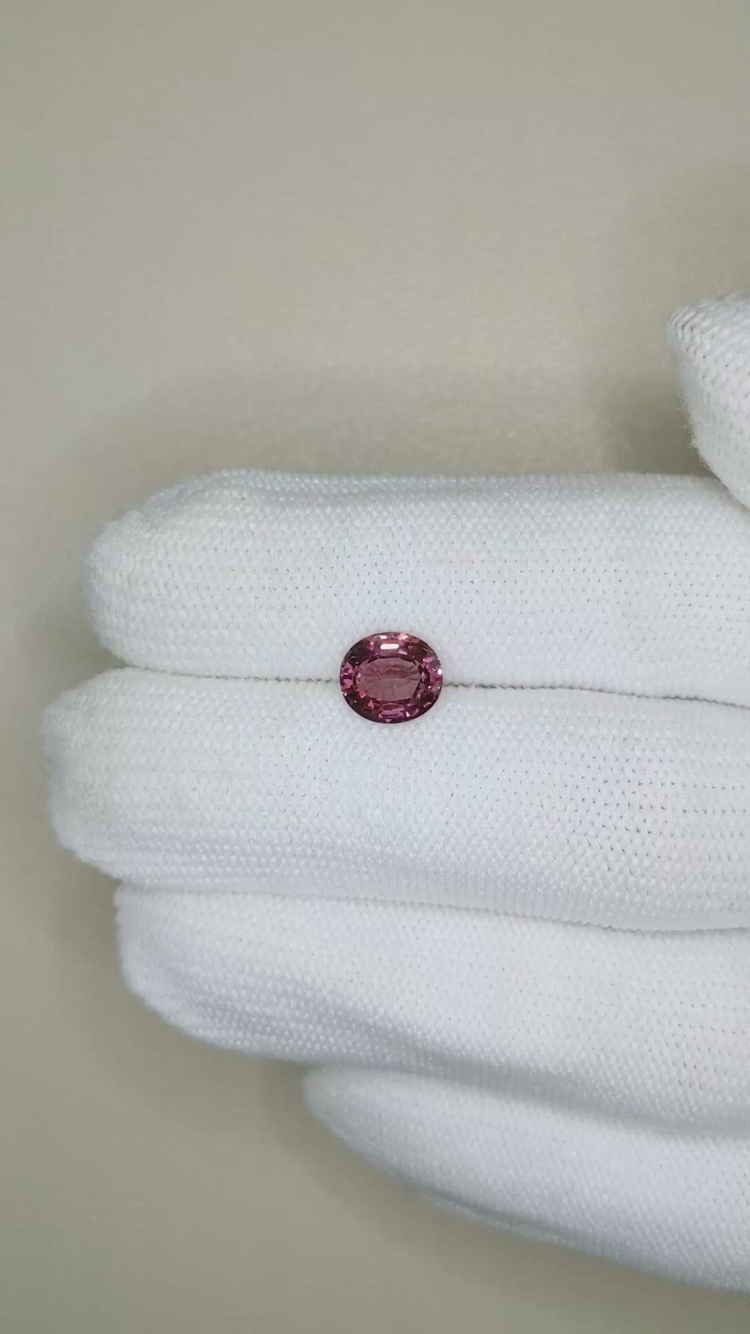1.59 Ct. Pinkish Red Spinel from Burma (Myanmar) Size Video