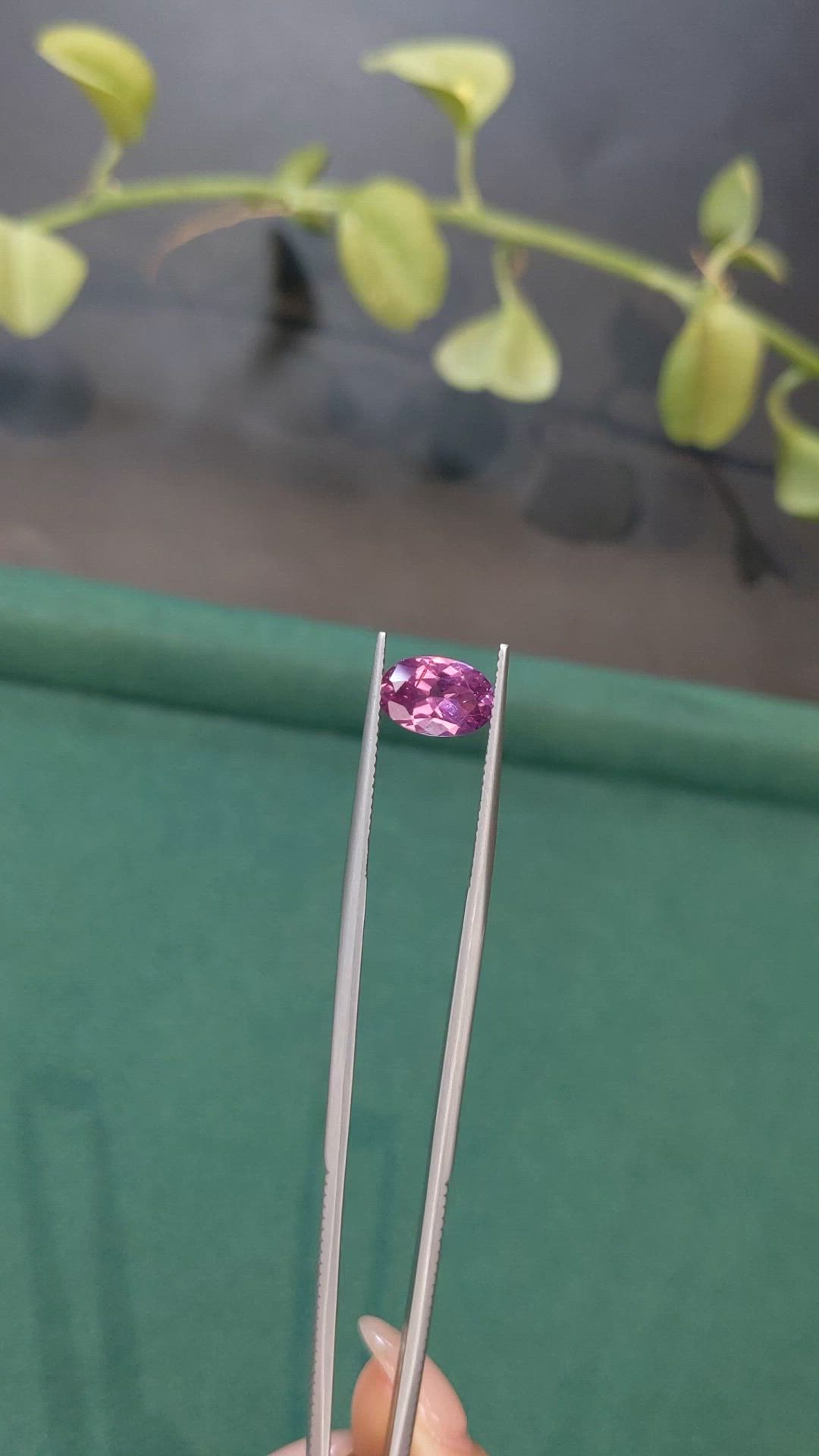1.78 Ct. Pinkish Purple Spinel from Burma (Myanmar) Size Video