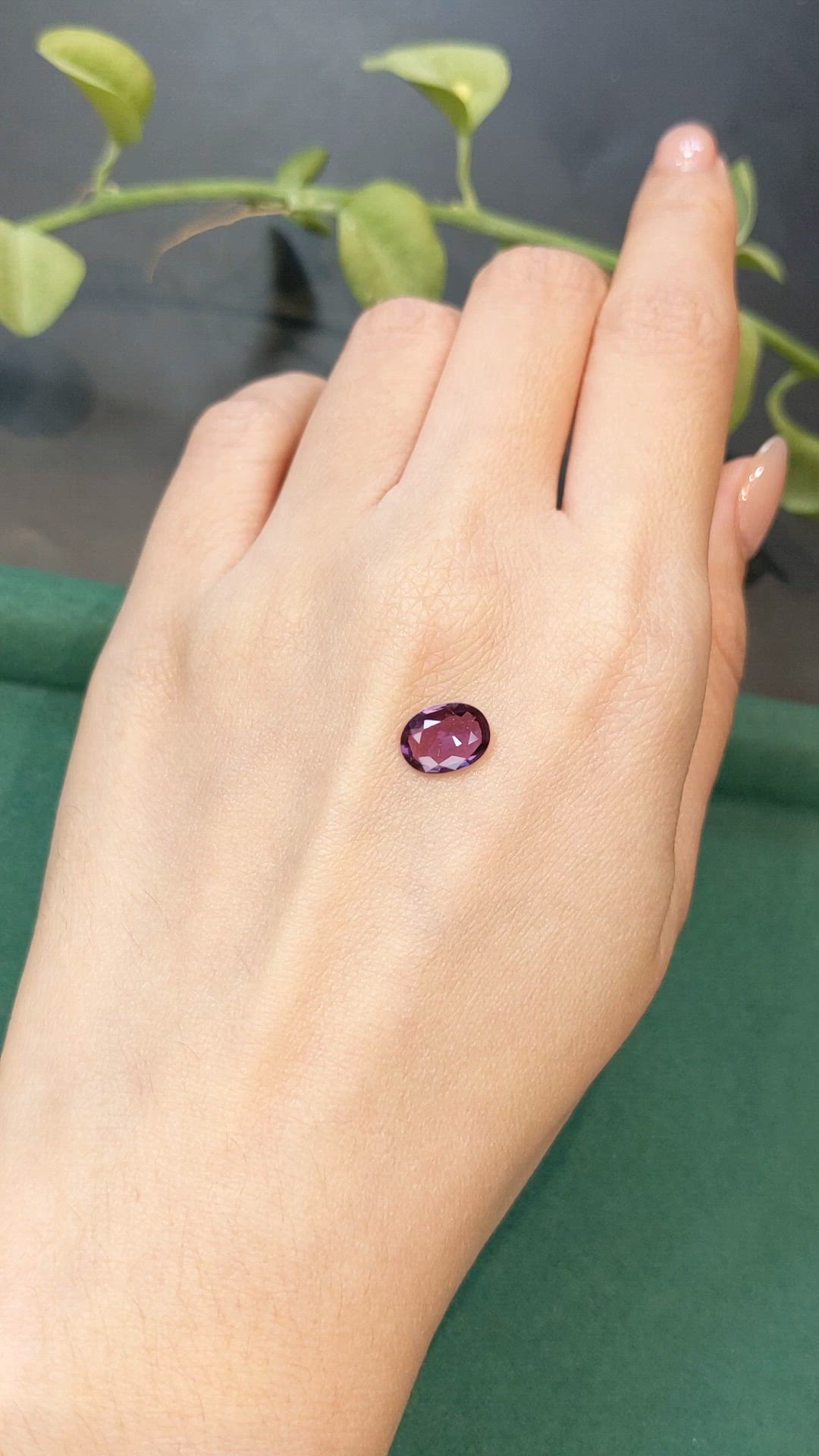1.56 Ct. Purple Spinel from Burma (Myanmar) Size Video