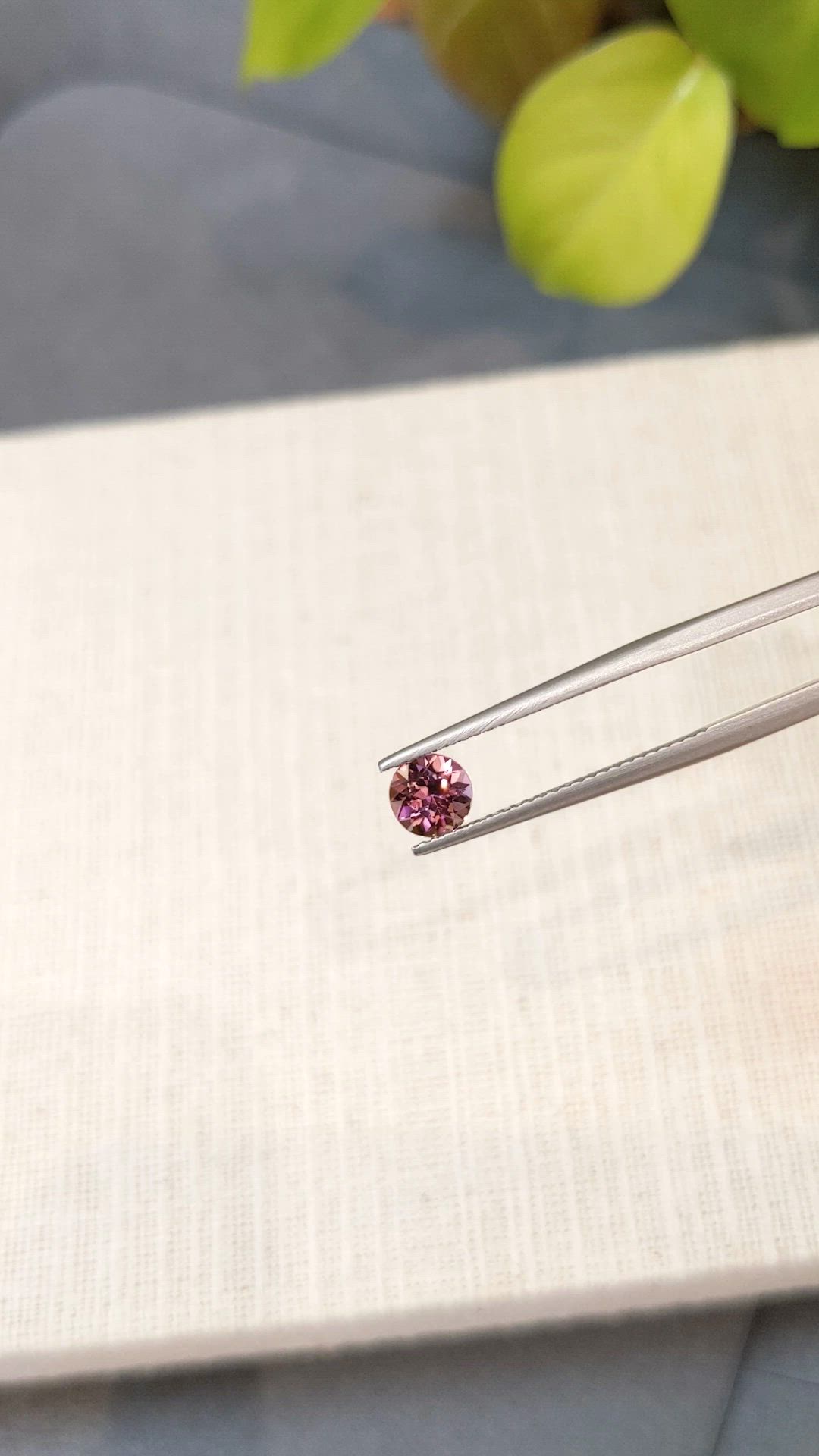 0.67 Ct. Purplish Pink Tourmaline from Mozambique Size Video