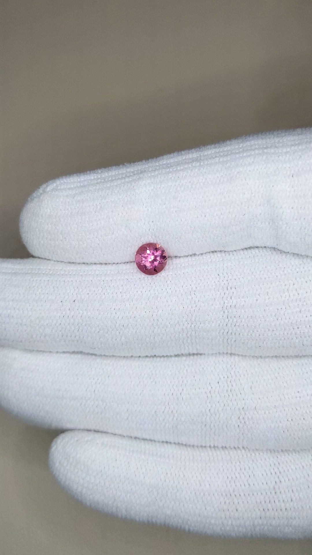 0.67 Ct. Purplish Pink Tourmaline from Mozambique Size Video