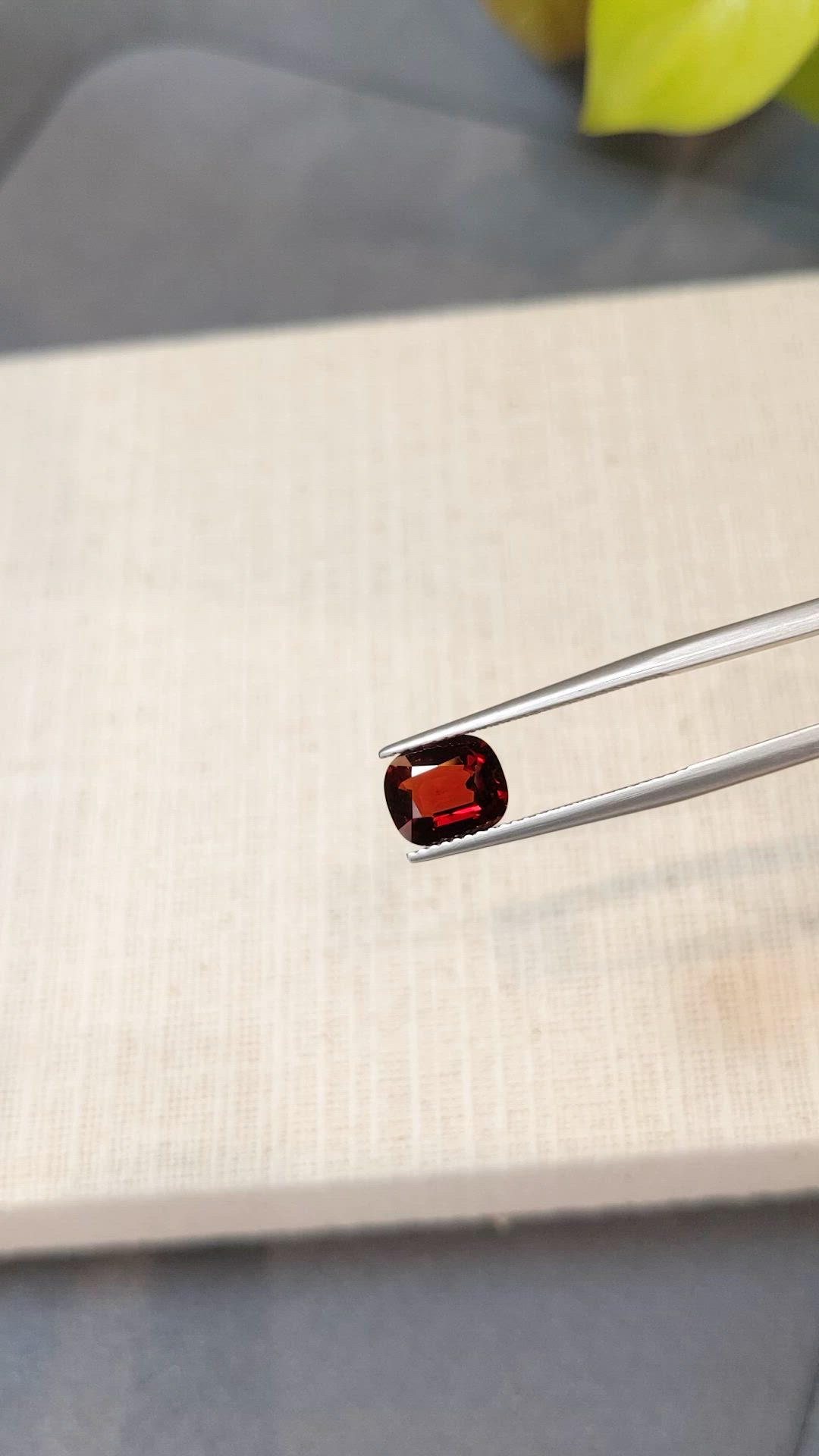 1.87 Ct. Red Spinel from Burma (Myanmar) Size Video
