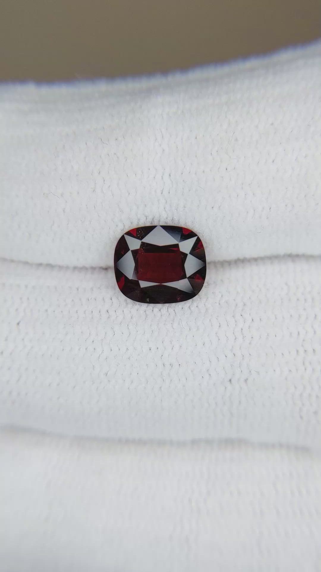1.87 Ct. Red Spinel from Burma (Myanmar) Size Video
