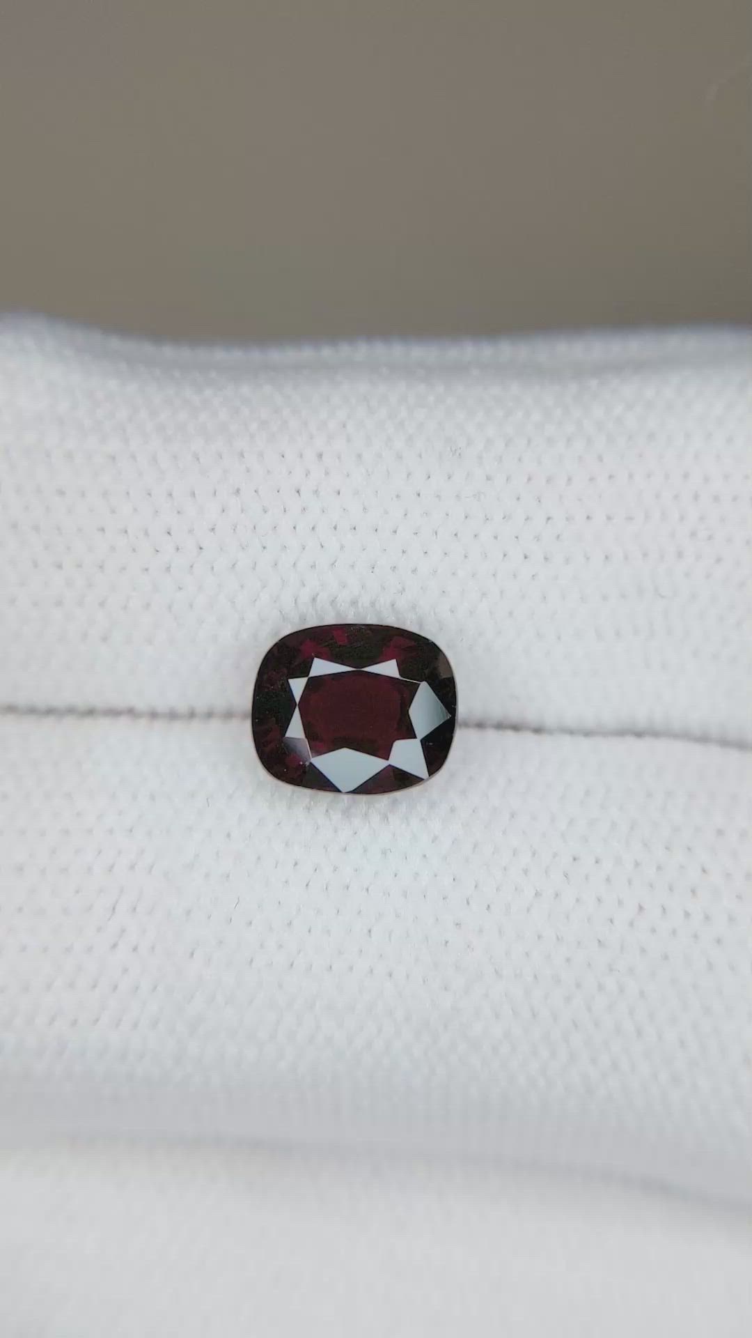 2.10 Ct. Red Spinel from Burma (Myanmar) Size Video