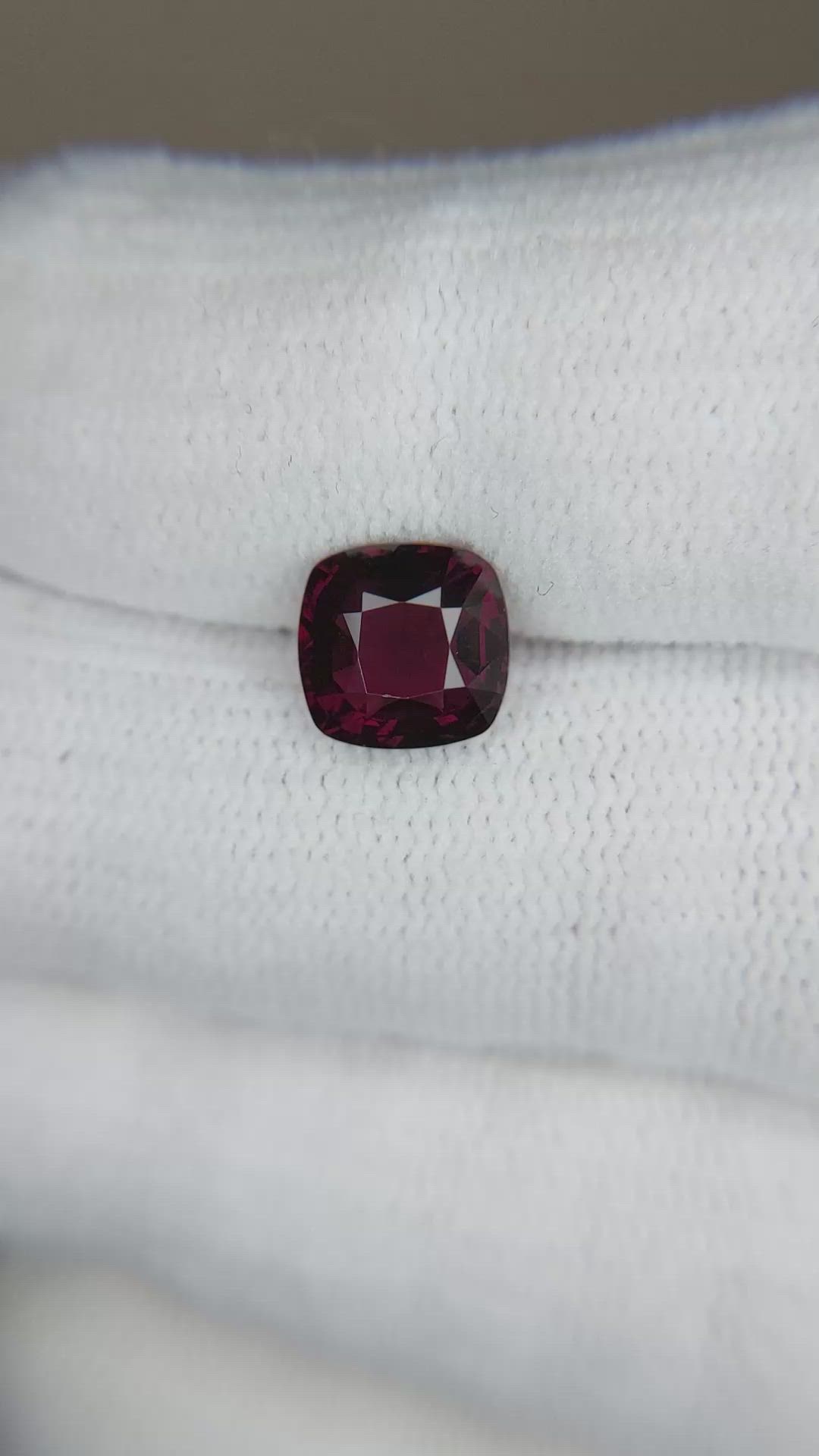 2.16 Ct. Red Spinel from Burma (Myanmar) Size Video