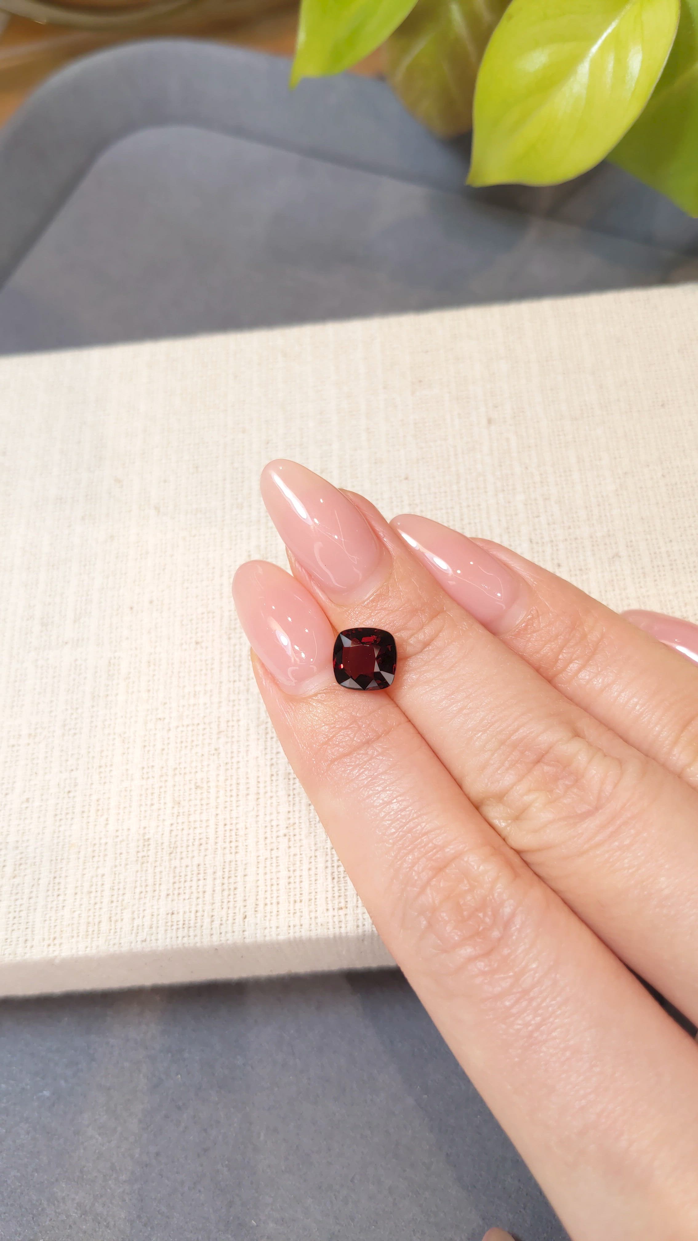 2.16 Ct. Red Spinel from Burma (Myanmar) Size Video