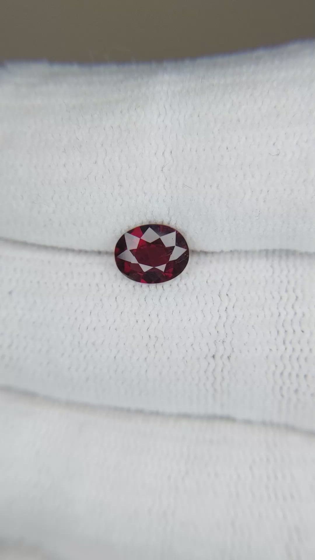 0.94 Ct. Red Spinel from Burma (Myanmar) Size Video