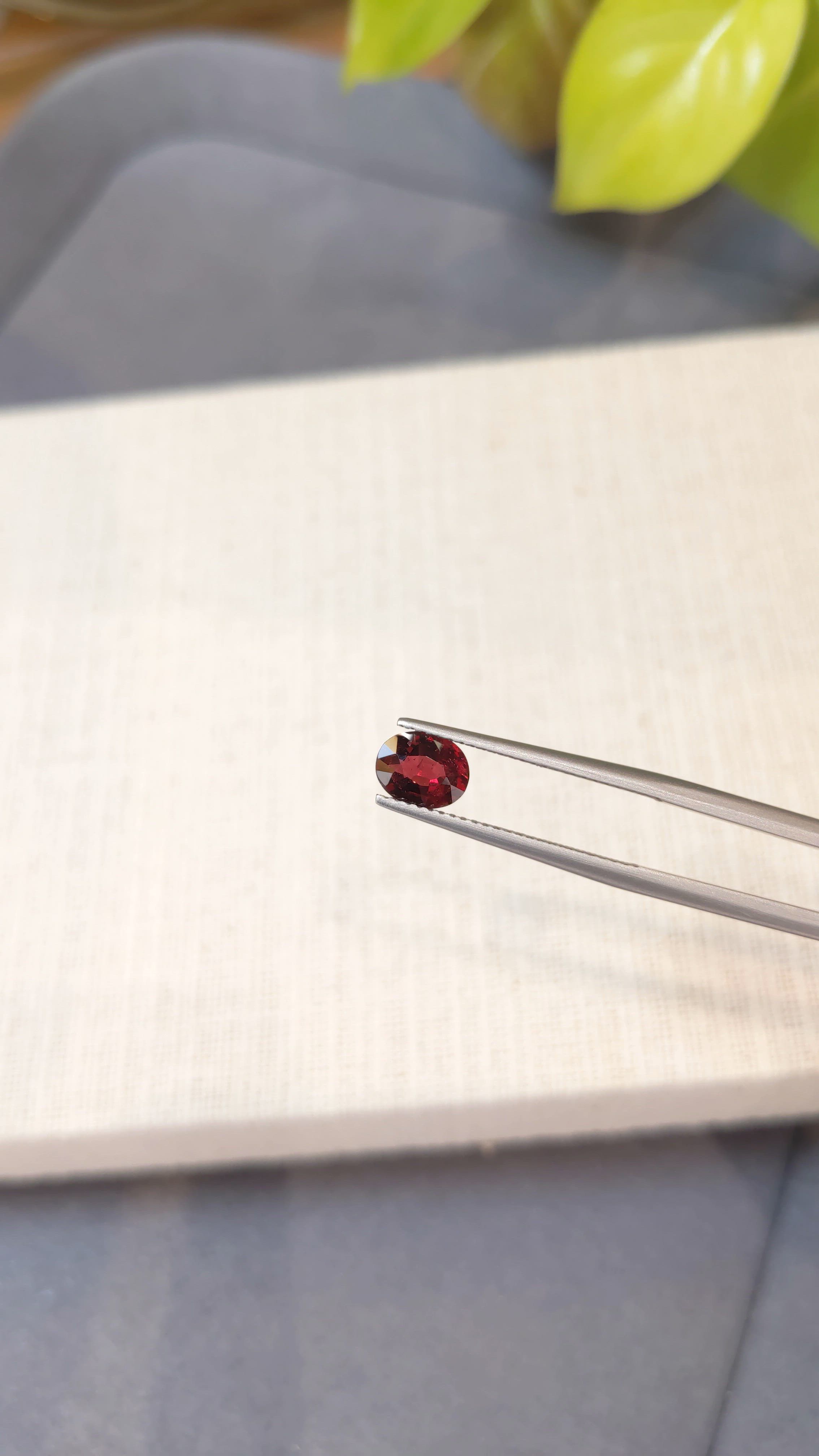 0.94 Ct. Red Spinel from Burma (Myanmar) Size Video