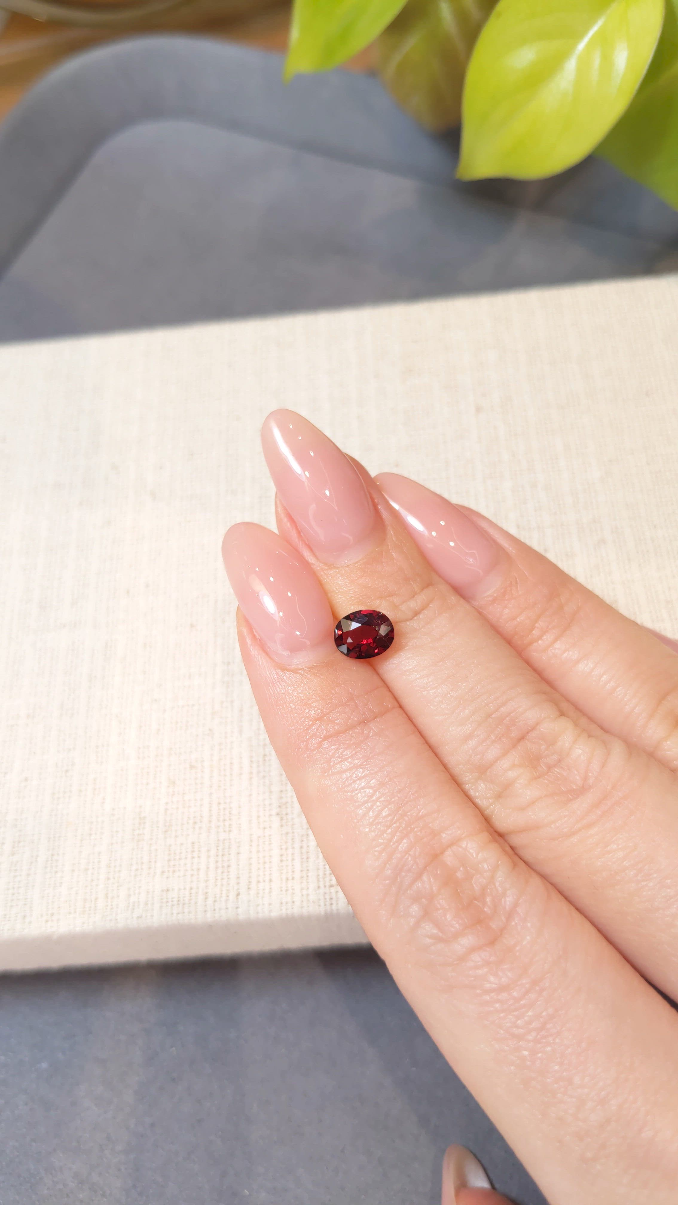 0.94 Ct. Red Spinel from Burma (Myanmar) Size Video