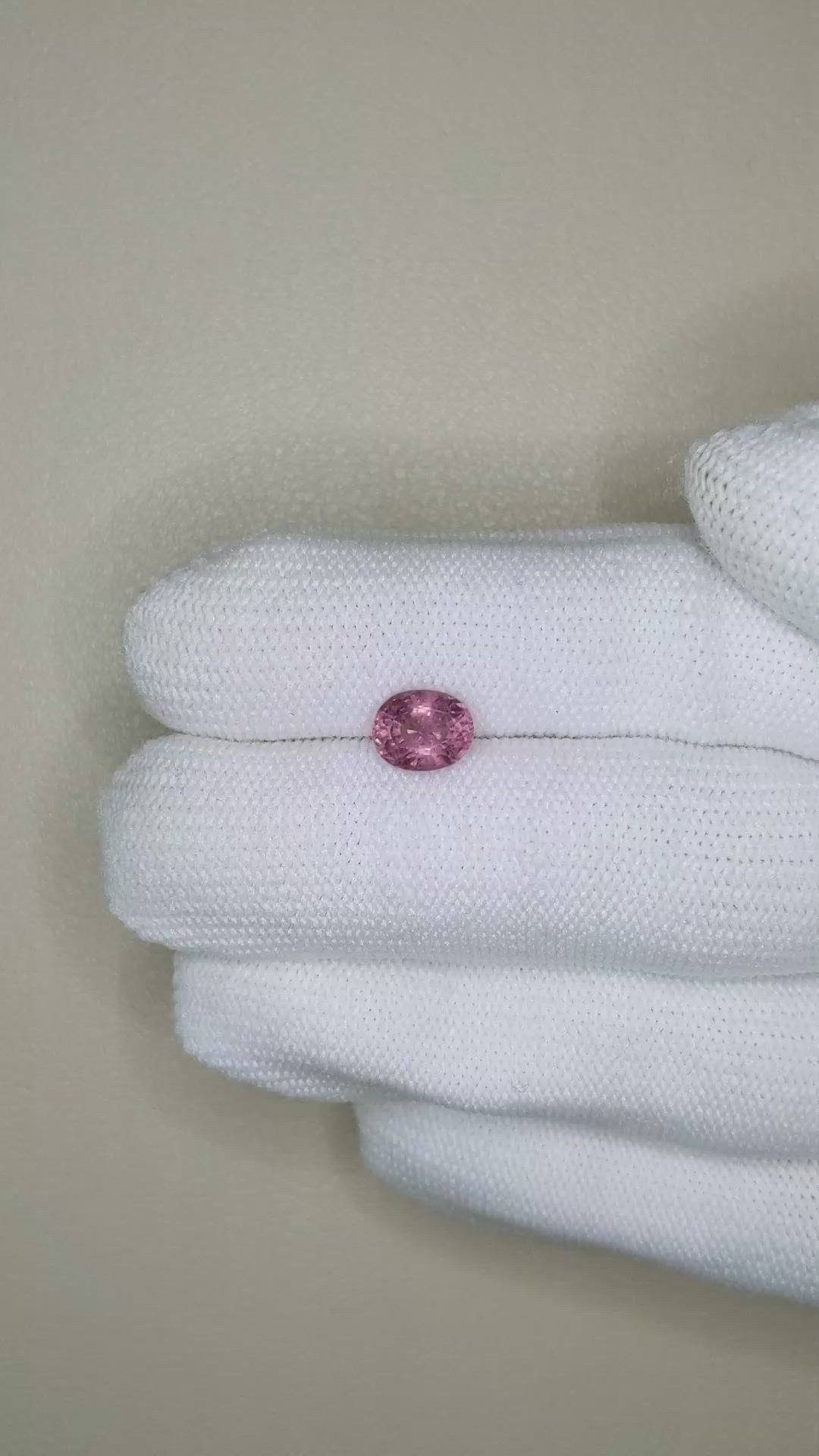 1.37 Ct. Pink Spinel from Tanzania Size Video